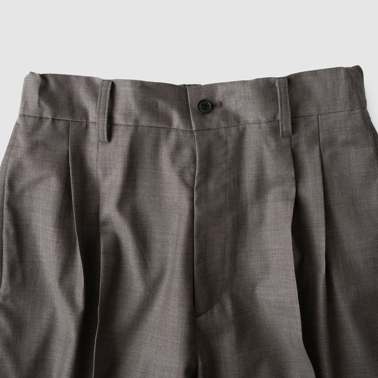 ssstein/ EXTRA FINE WOOL EASY LONG WIDE TROUSERS "GREIGE"
