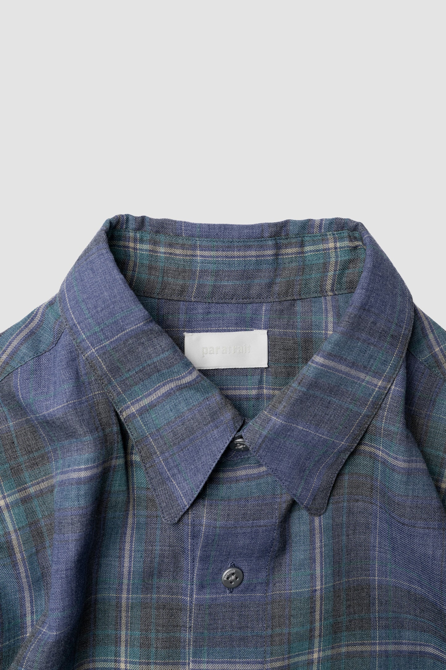 paratrait/ CHECK LS SHIRTS "GREEN"