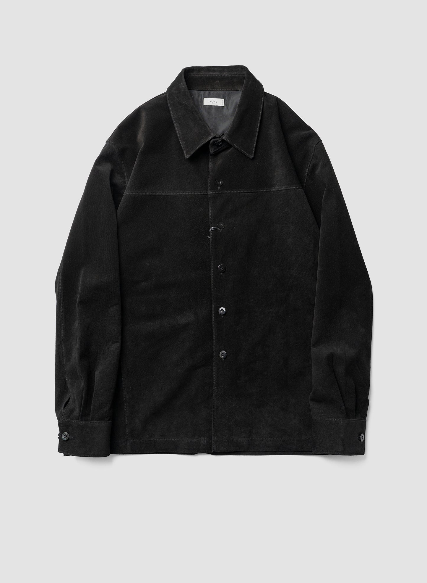 YOKE/ Pig Suede Shirt Jacket "BLACK"