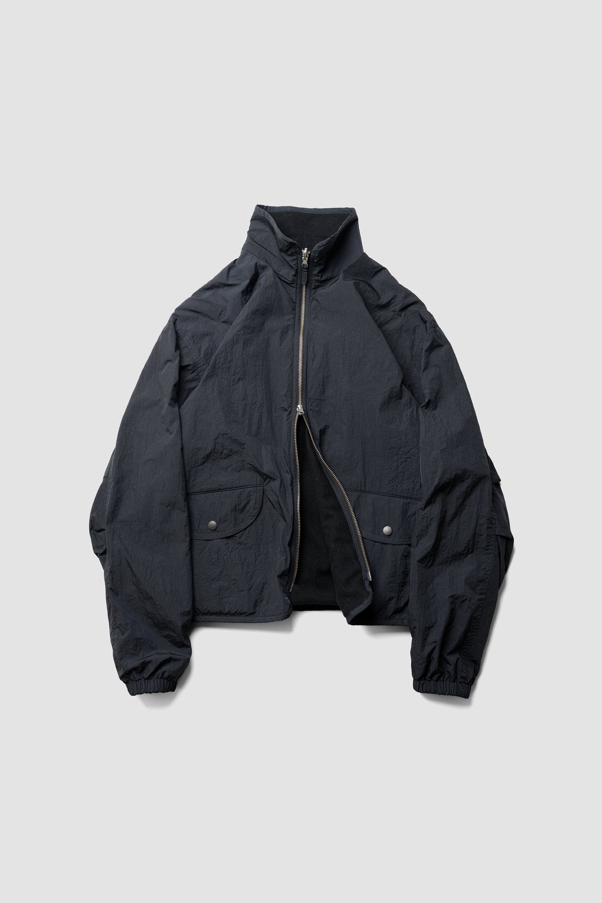 YOKE/ Wool Cashmere Fleece Reversible Blouson "Black"