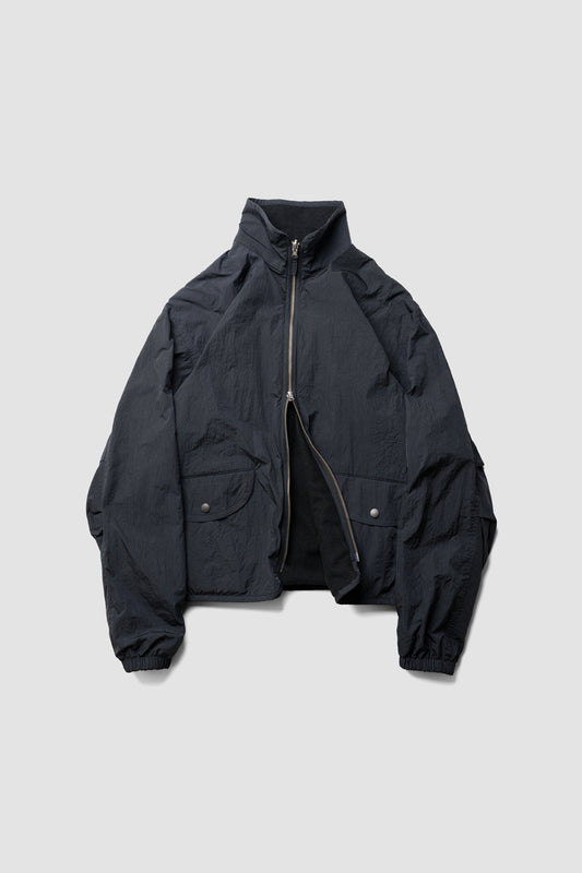 YOKE/ Wool Cashmere Fleece Reversible Blouson "Black"