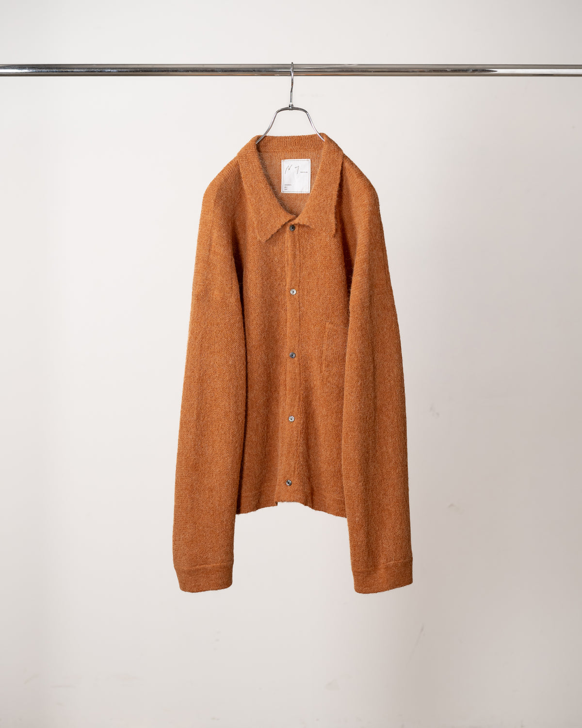 ANCELLM / KNIT SHIRT "CAMEL"