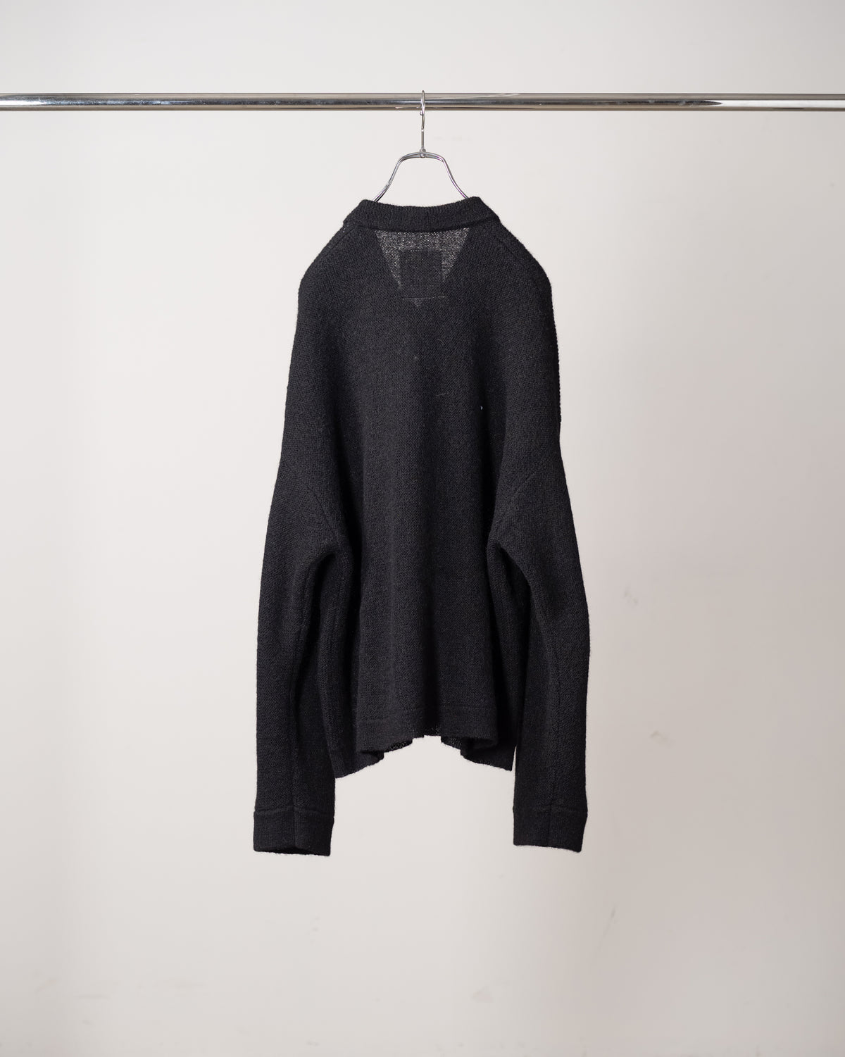 ANCELLM / KNIT SHIRT "BLACK"