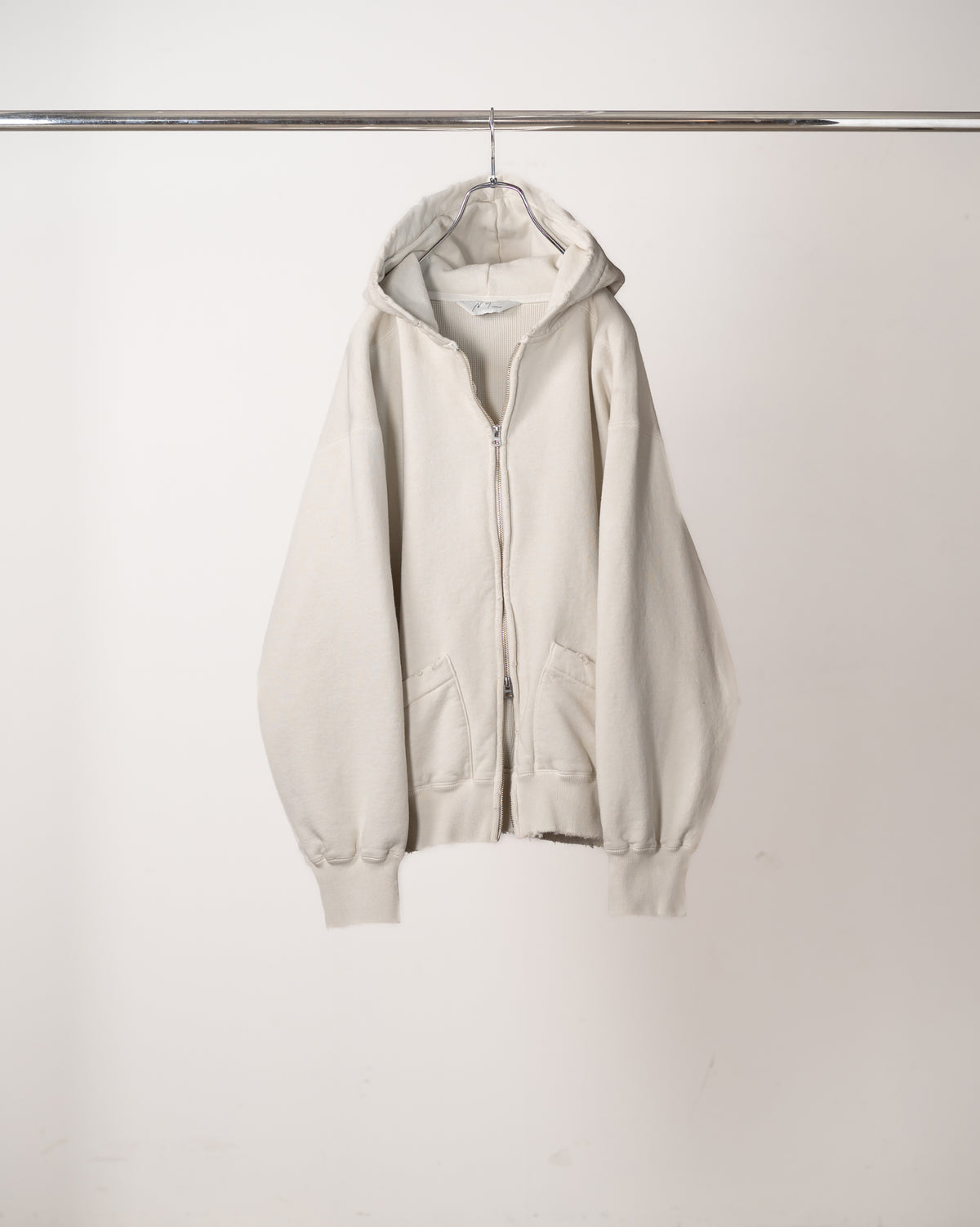 ANCELLM / ZIP UP HOODIE "G.WHITE"
