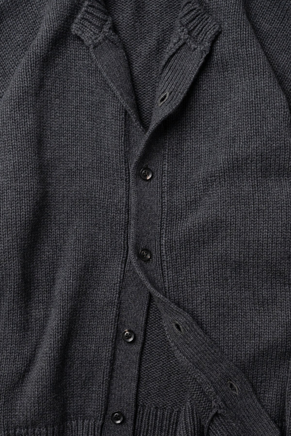 Afiit / CREW NECK CARDIGAN  "CHARCOAL"
