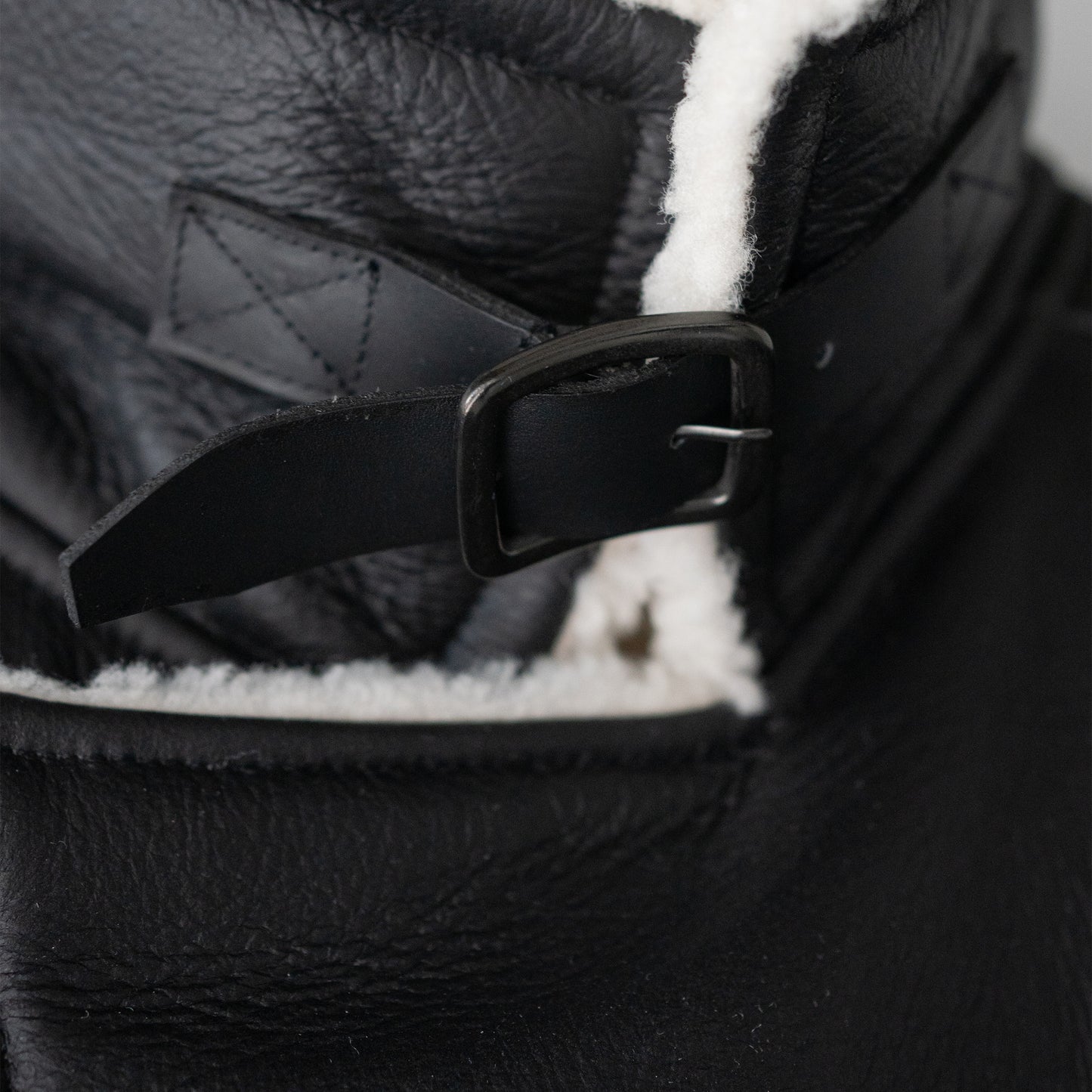 ANCELLM / MOUTON DOUBLE JACKET "WHITE×BLACK"