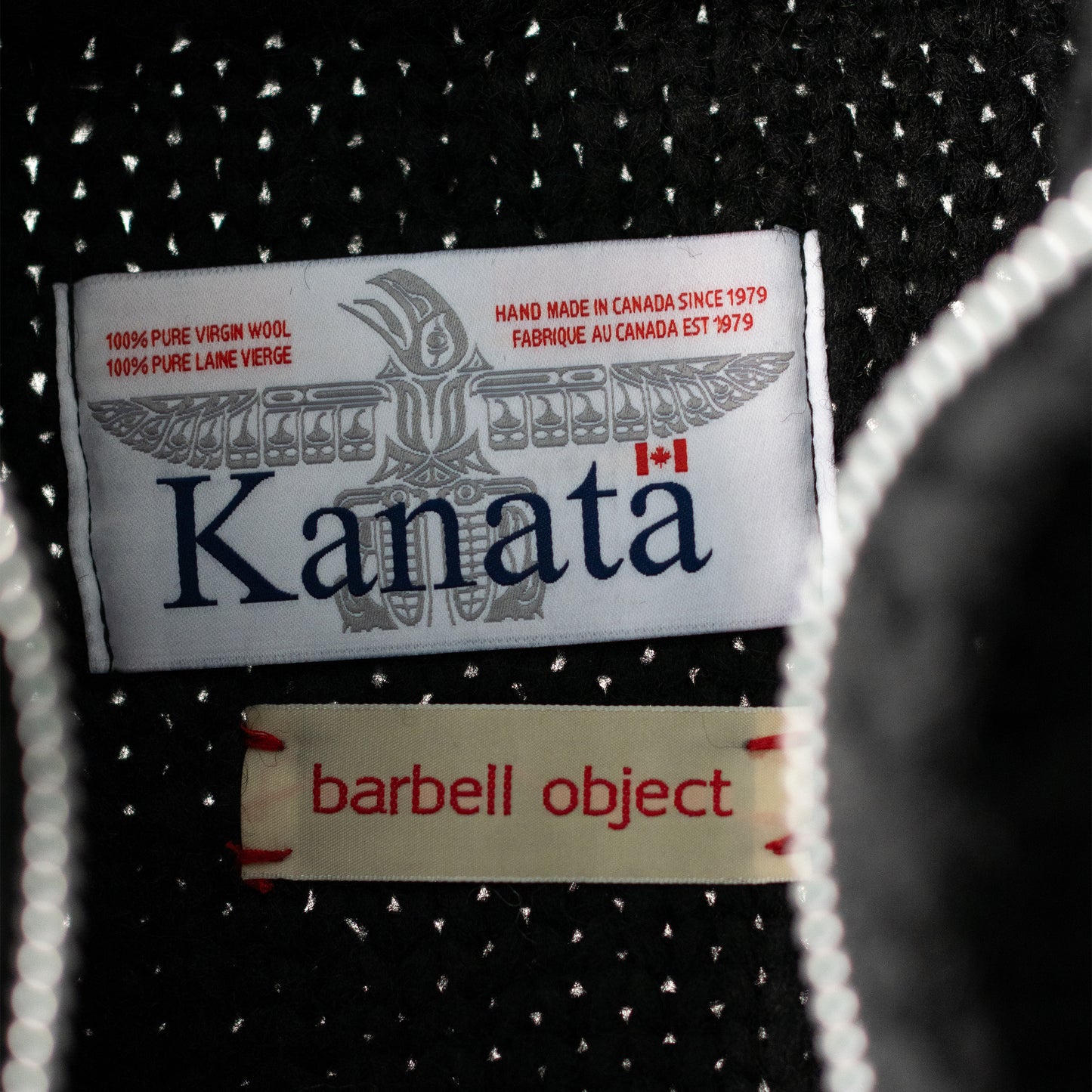 barbell object / hn knit made by KANATA "black"