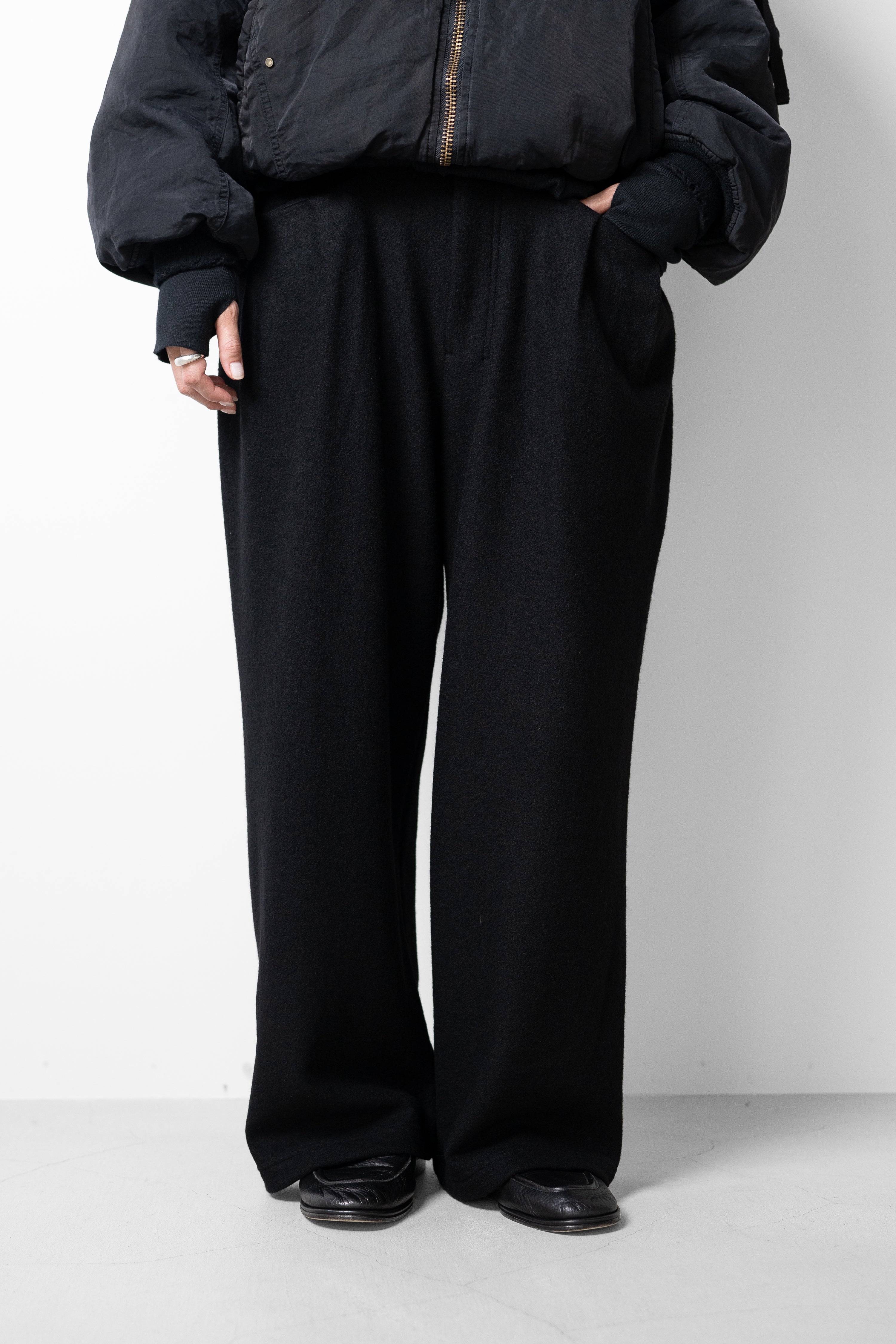 ANCELLM(アンセルム) / WOOL CUT WIDE TUCK SLACKS 