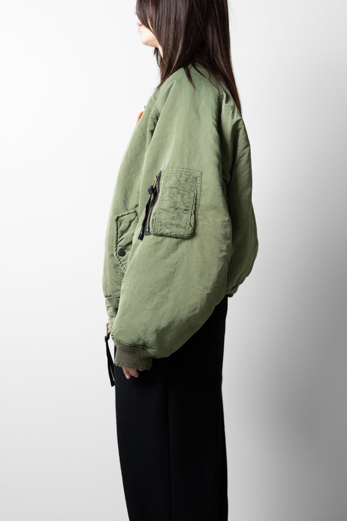 ANCELLM / AGING BOMBER JACKET "KHAKI"