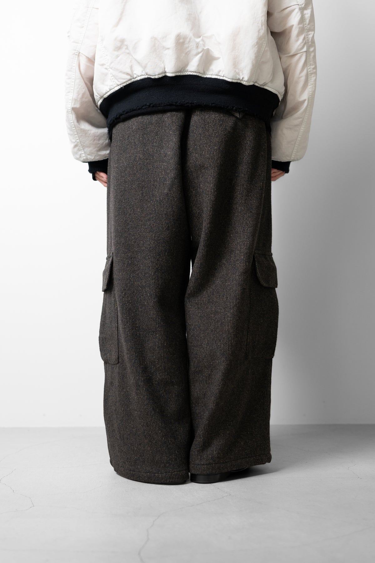ANCELLM / WOOL BLANCKET CARGO PANTS "D.BROWN"