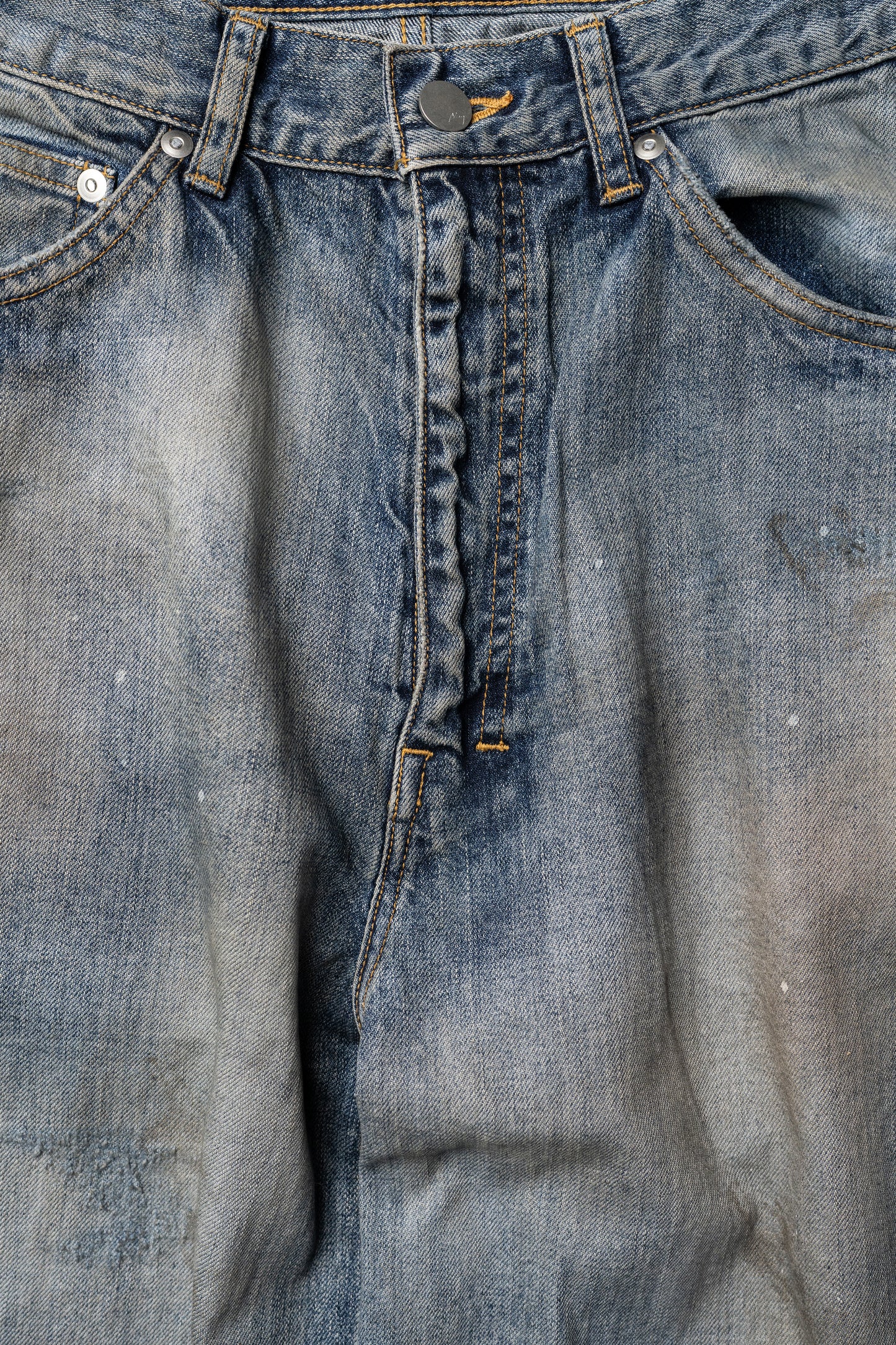 ANCELLM / STRAIGHT WIDE DENIM PANTS "INDIGO"
