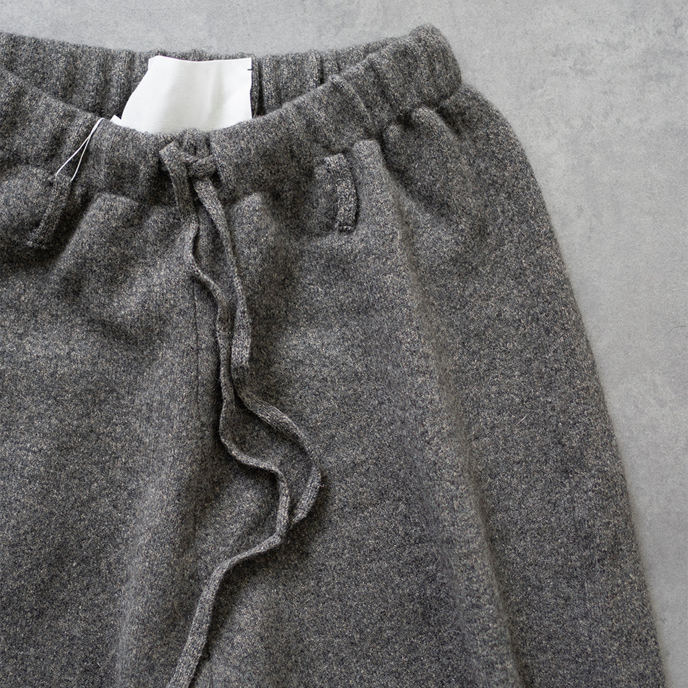 nonnotte/ Knit Pants Extra Wide "YAKNatural × TopGray"