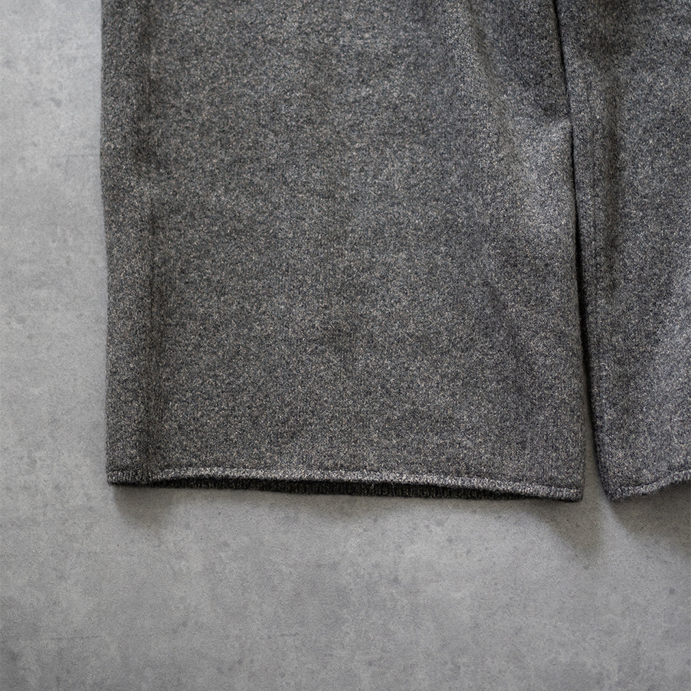 nonnotte/ Knit Pants Extra Wide "YAKNatural × TopGray"