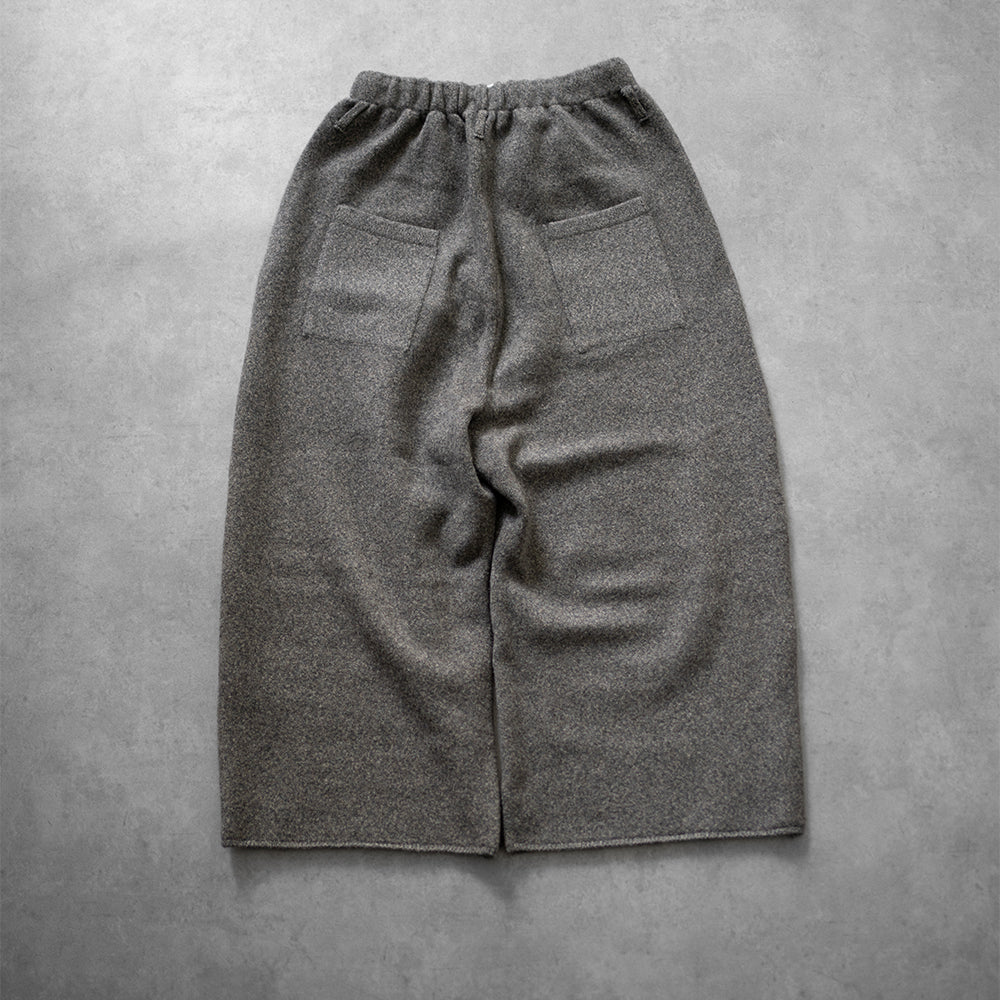 nonnotte/ Knit Pants Extra Wide "YAKNatural × TopGray"