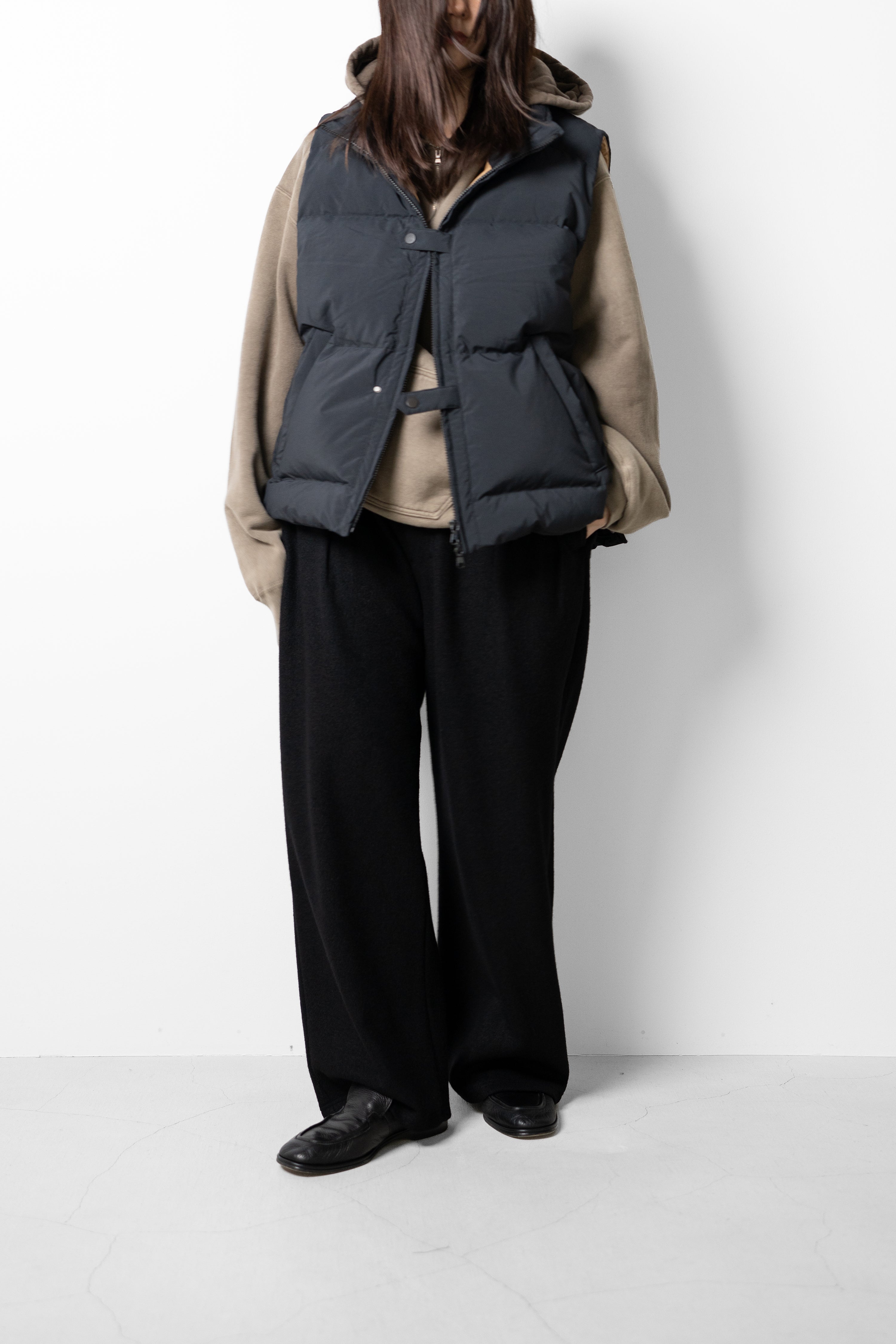 ANCELLM(アンセルム) / WOOL CUT WIDE TUCK SLACKS 