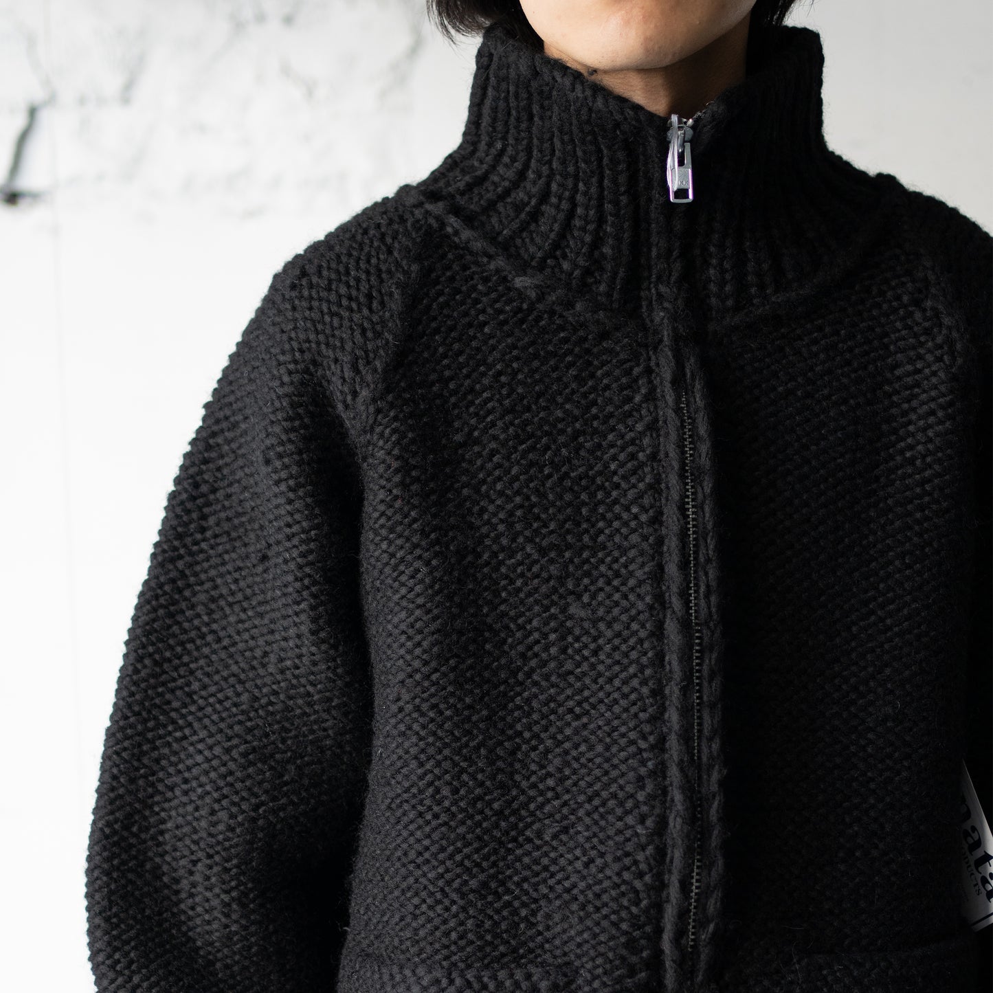 barbell object / hn knit made by KANATA "black"