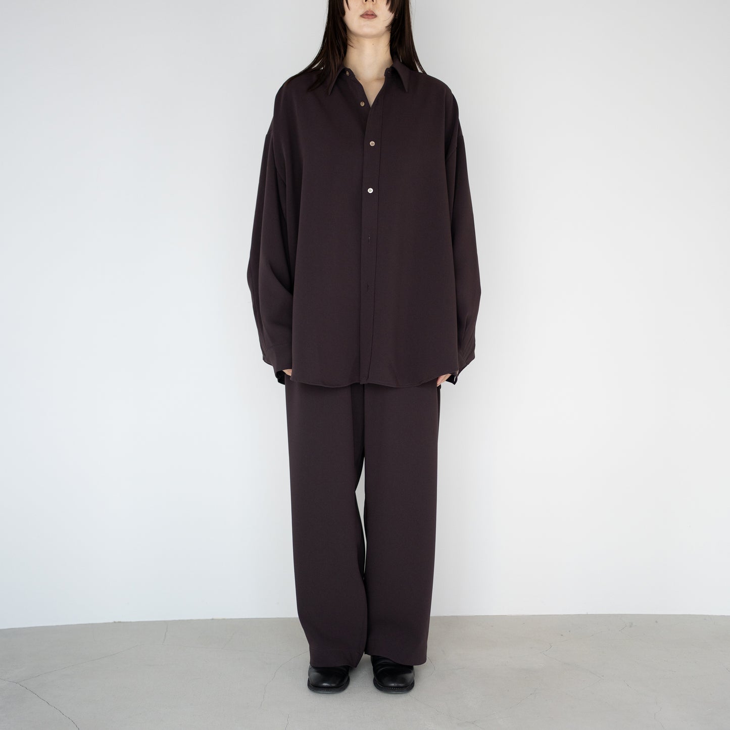 ROTOL/ Fluid Relaxed Trousers "BROWN"