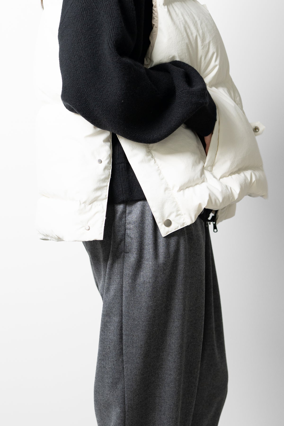 ANCELLM / DOWN VEST "WHITE"