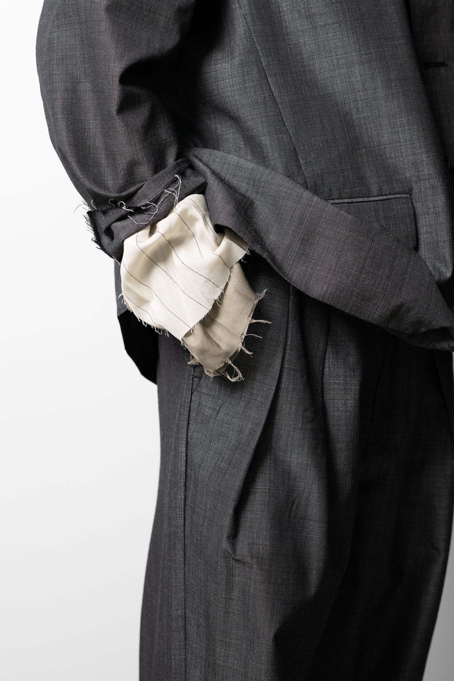 ANCELLM / LAYERED TAILORED JACKET "BLACK"
