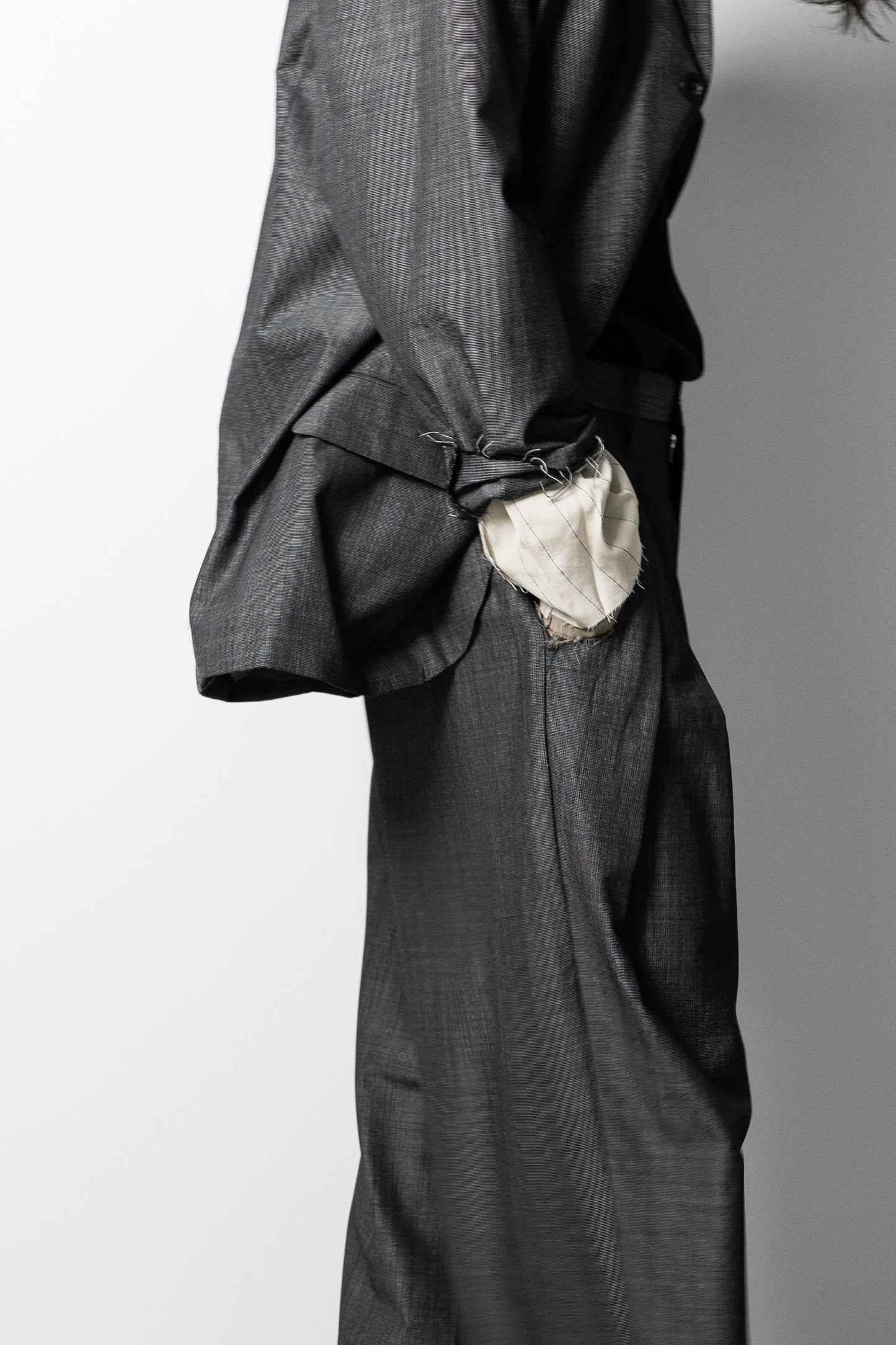 ANCELLM / LAYERED TAILORED JACKET "BLACK"