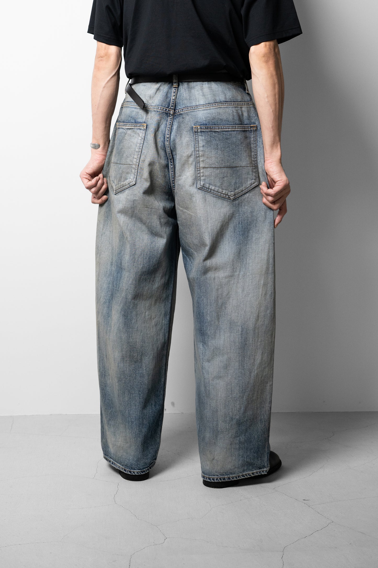 ANCELLM / STRAIGHT WIDE DENIM PANTS "INDIGO"