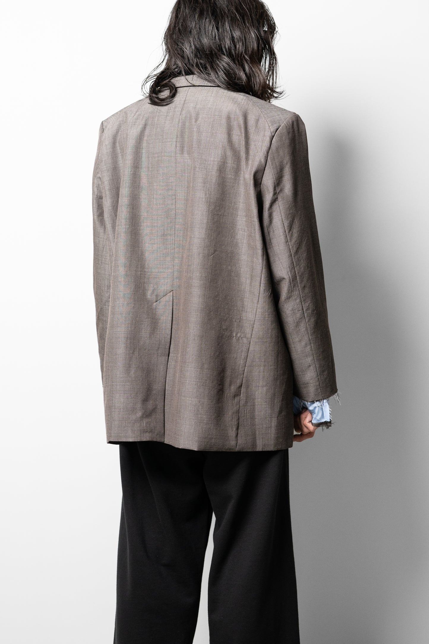 ANCELLM / LAYERED TAILORED JACKET "BROWN"