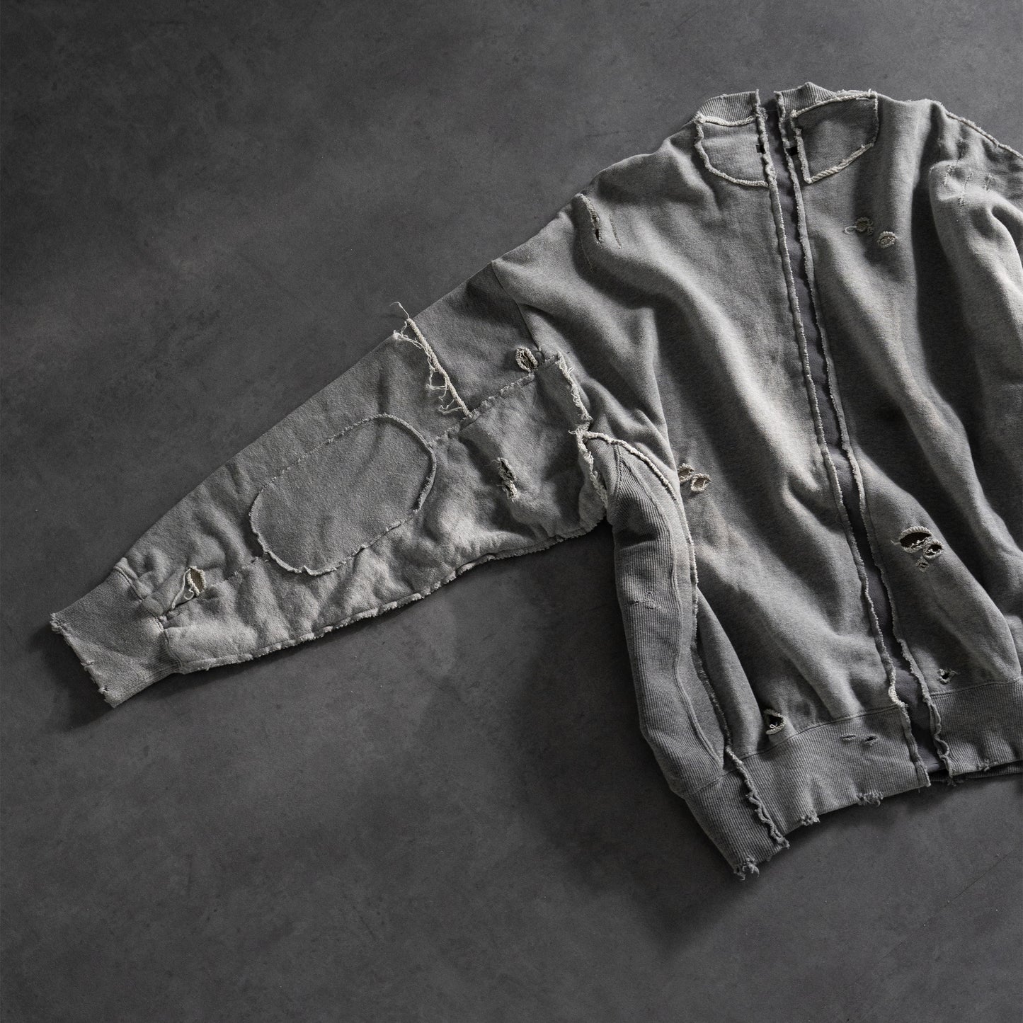 ssstein/ OVERSIZED RECONSTRUCTION SWEAT LS "GREY"