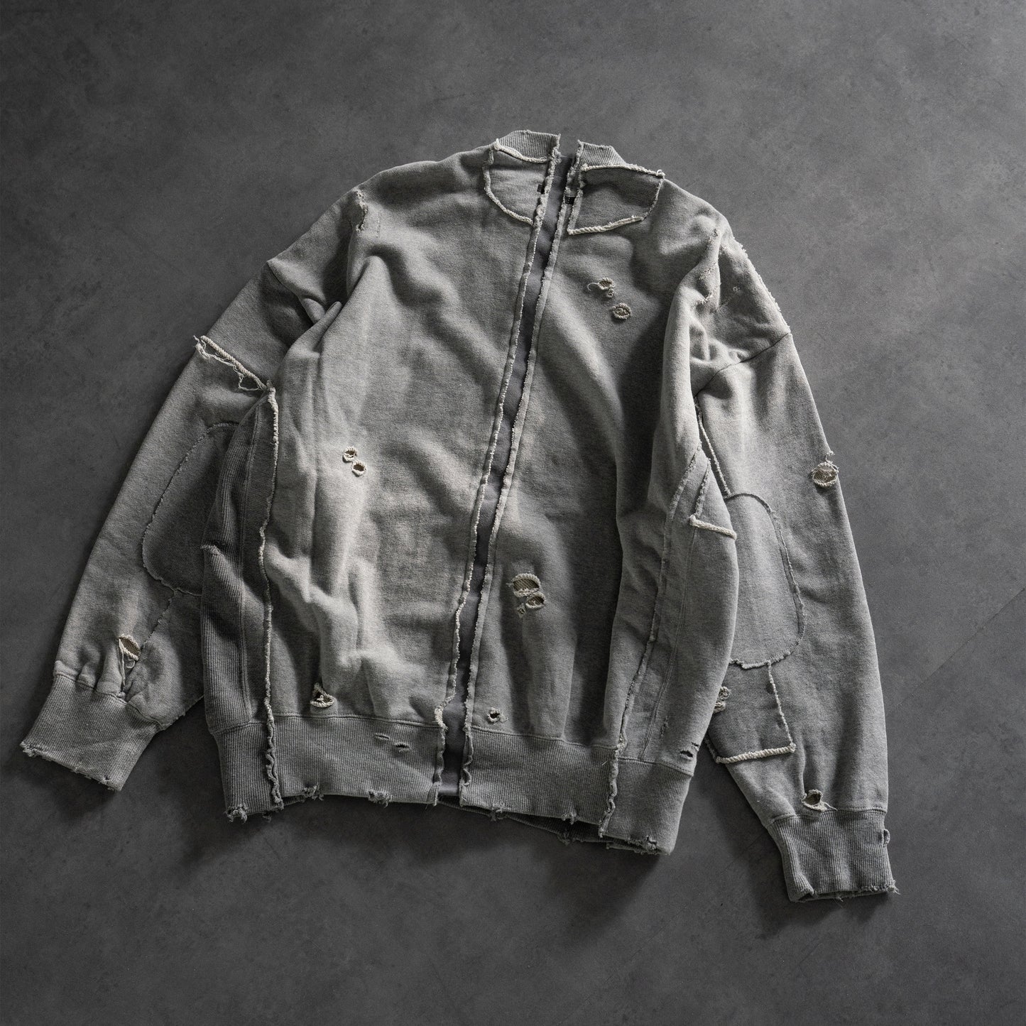 ssstein/ OVERSIZED RECONSTRUCTION SWEAT LS "GREY"