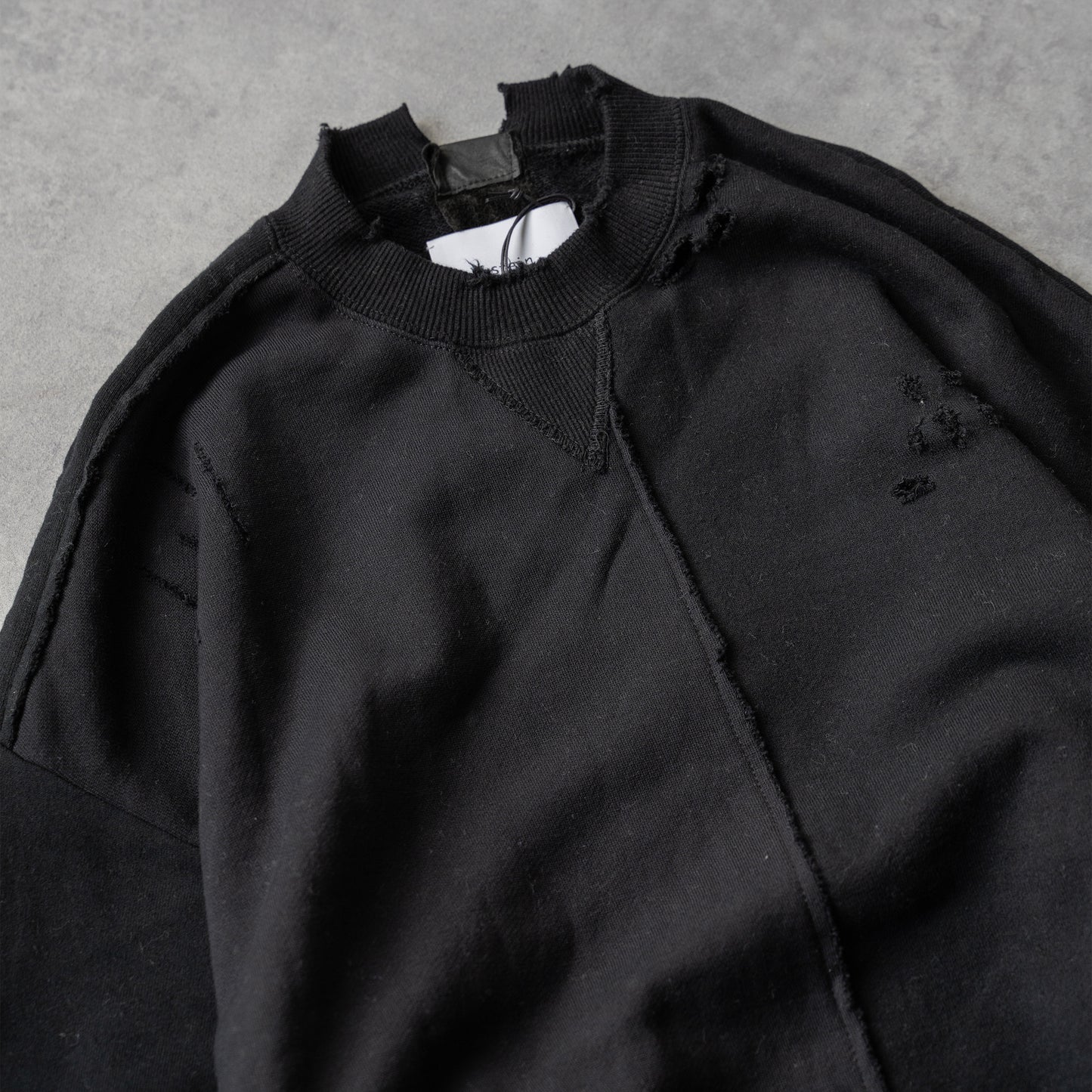 ssstein/ OVERSIZED RECONSTRUCTION SWEAT LS "BLACK"