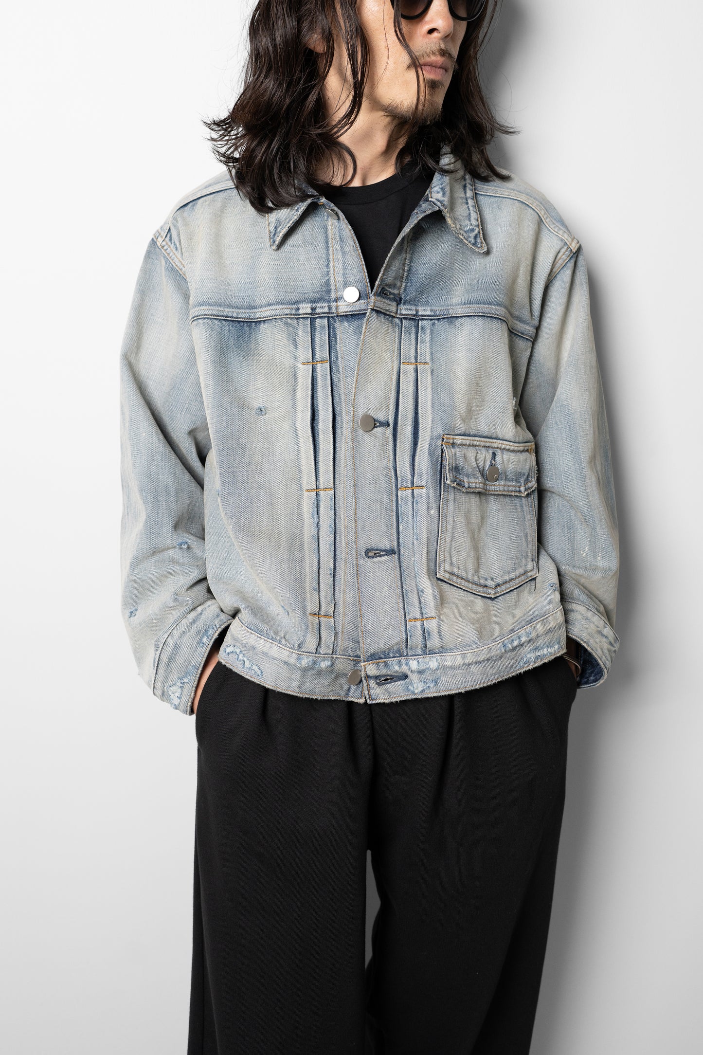 ANCELLM / TYPE-1 AGING DENIM JACKET "L.INDIGO"