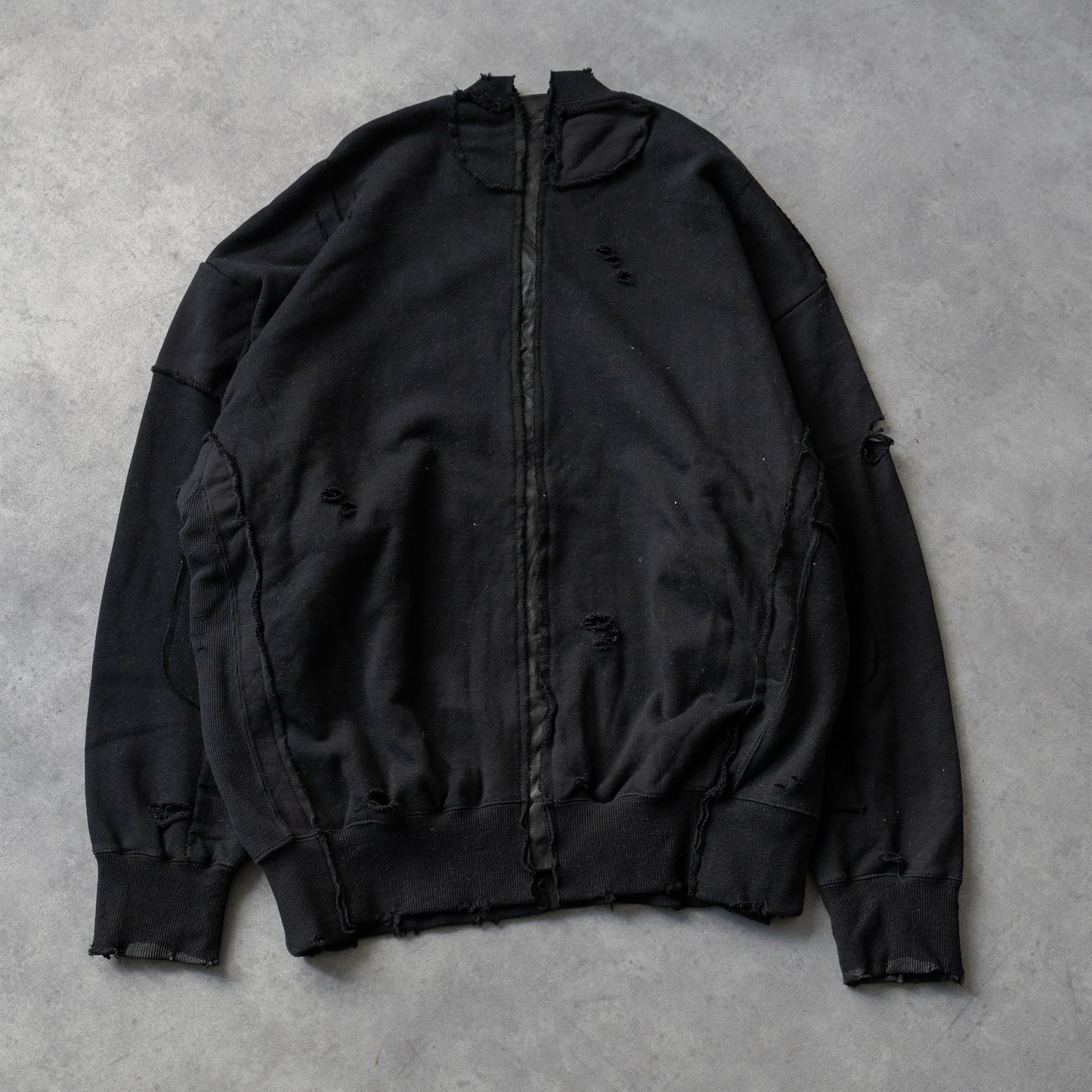 ssstein/ OVERSIZED RECONSTRUCTION SWEAT LS "BLACK"