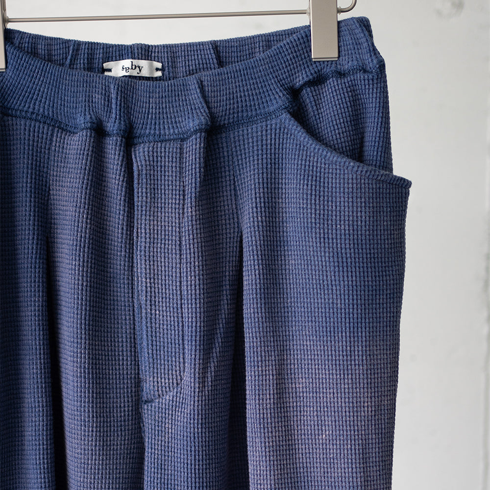 saby / WAFFLE EASY PANTS - Pigment Stone Wash - "MID NIGHT"