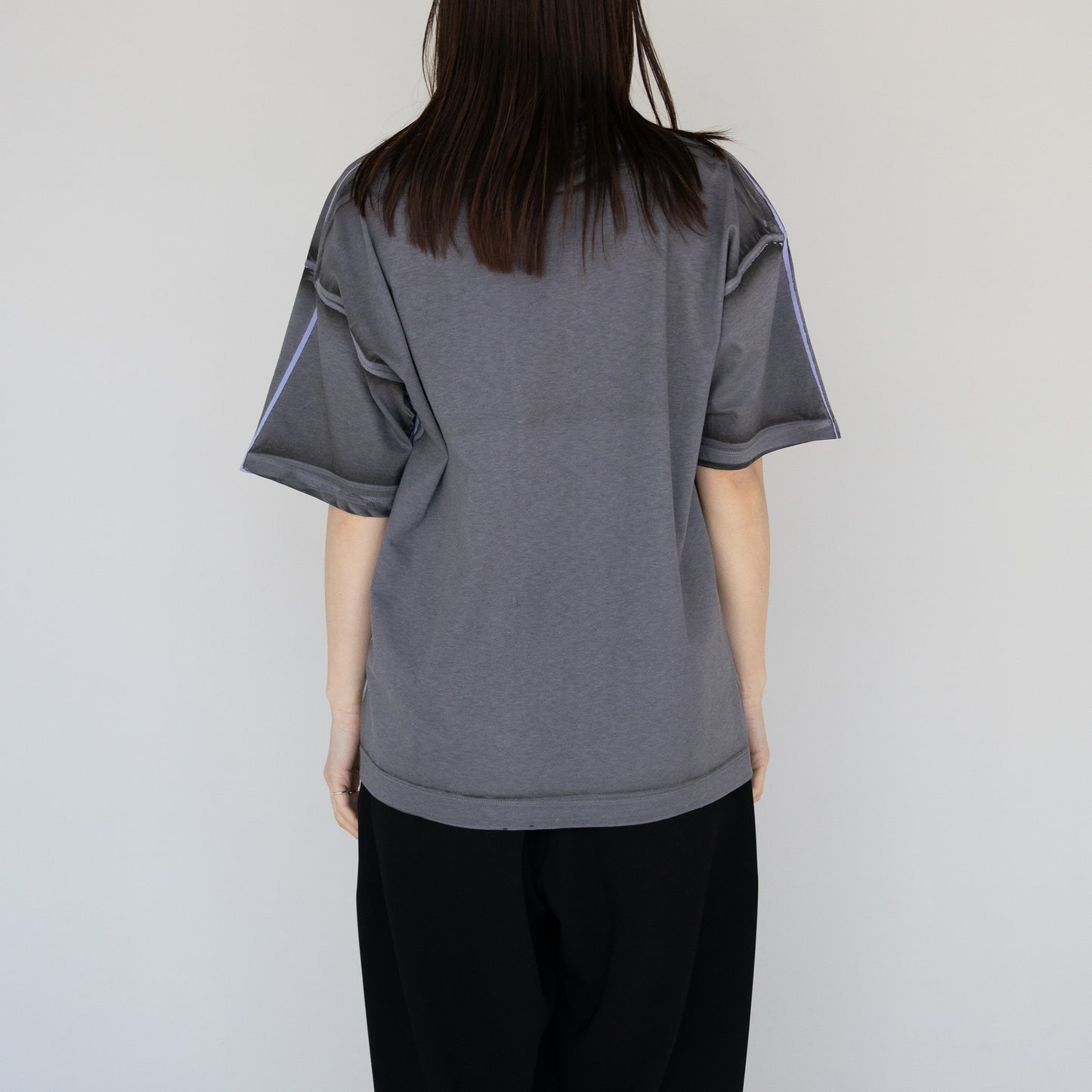 YOKE/ All-over Pigment Printed T-shirt "LAVENDER"