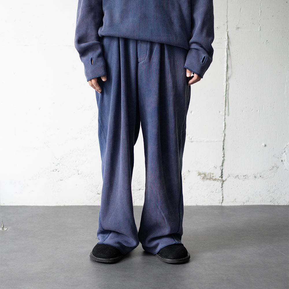 saby / WAFFLE EASY PANTS - Pigment Stone Wash - "MID NIGHT"