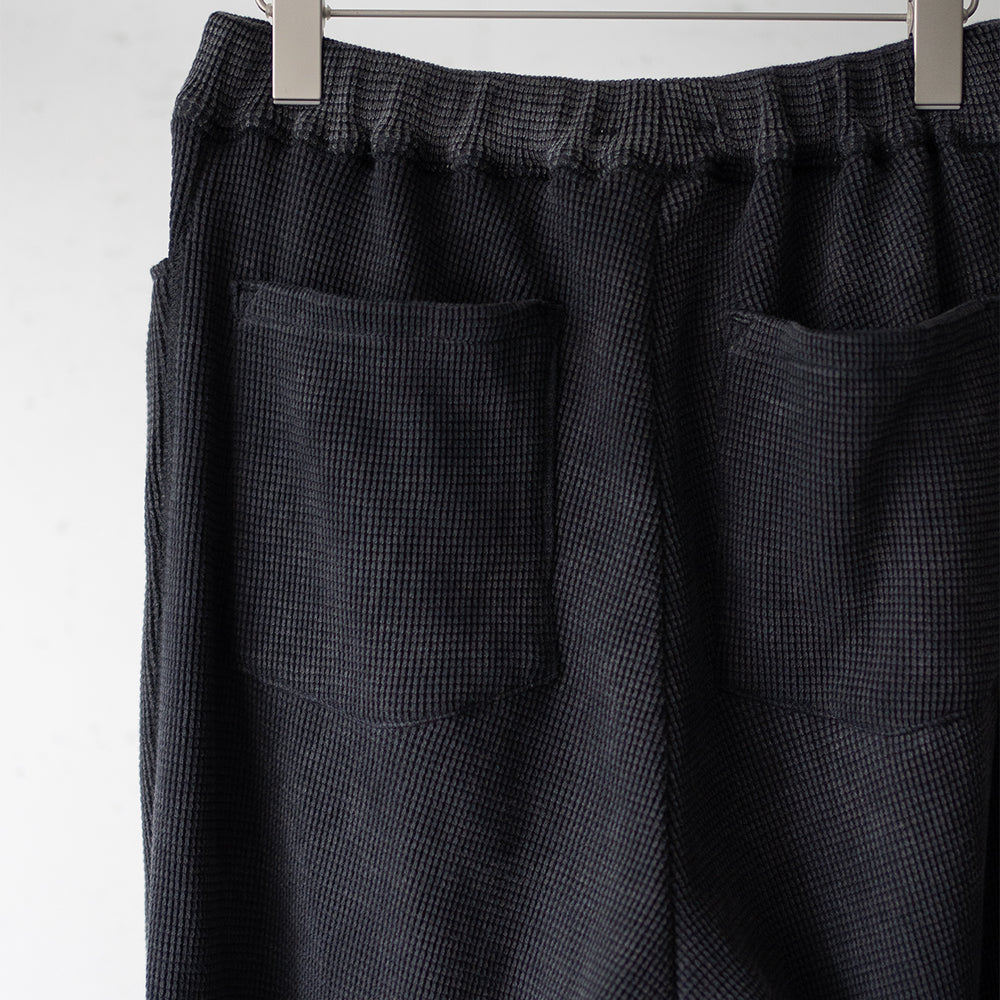 saby / WAFFLE EASY PANTS - Pigment Stone Wash - "SUMI"