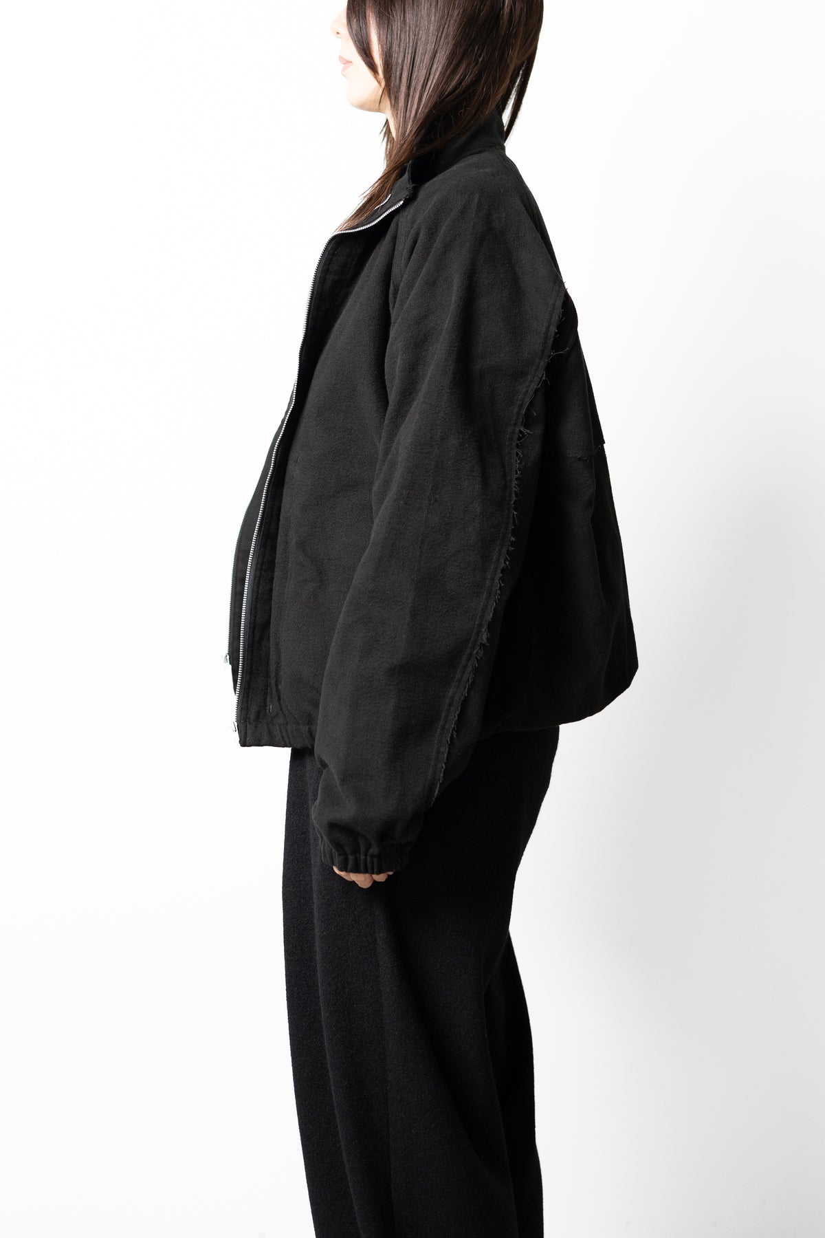 BIBLIOTHERK /  MOLESKIN ZIP SHORT BULOUSON "BLACK"