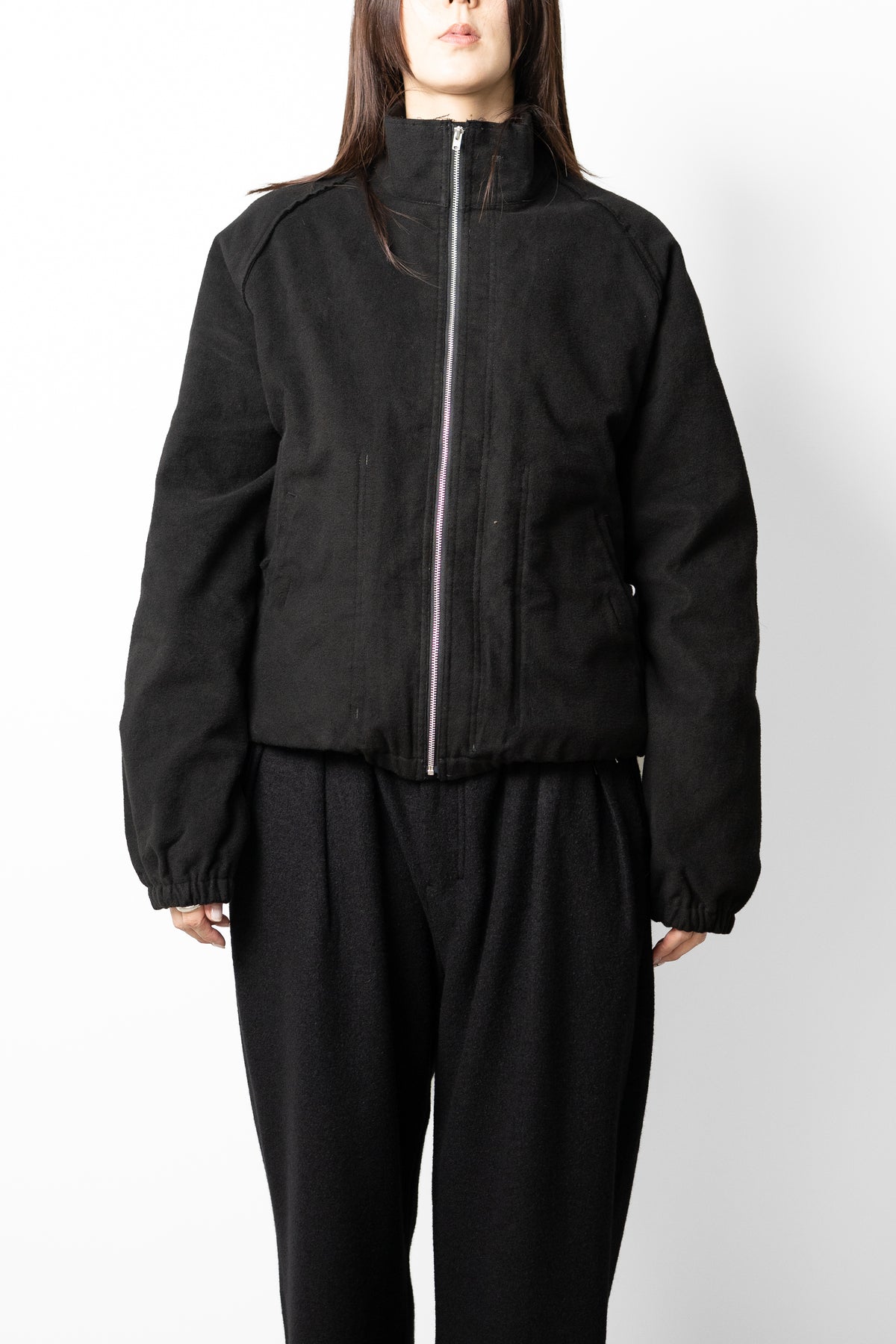 BIBLIOTHERK /  MOLESKIN ZIP SHORT BULOUSON "BLACK"