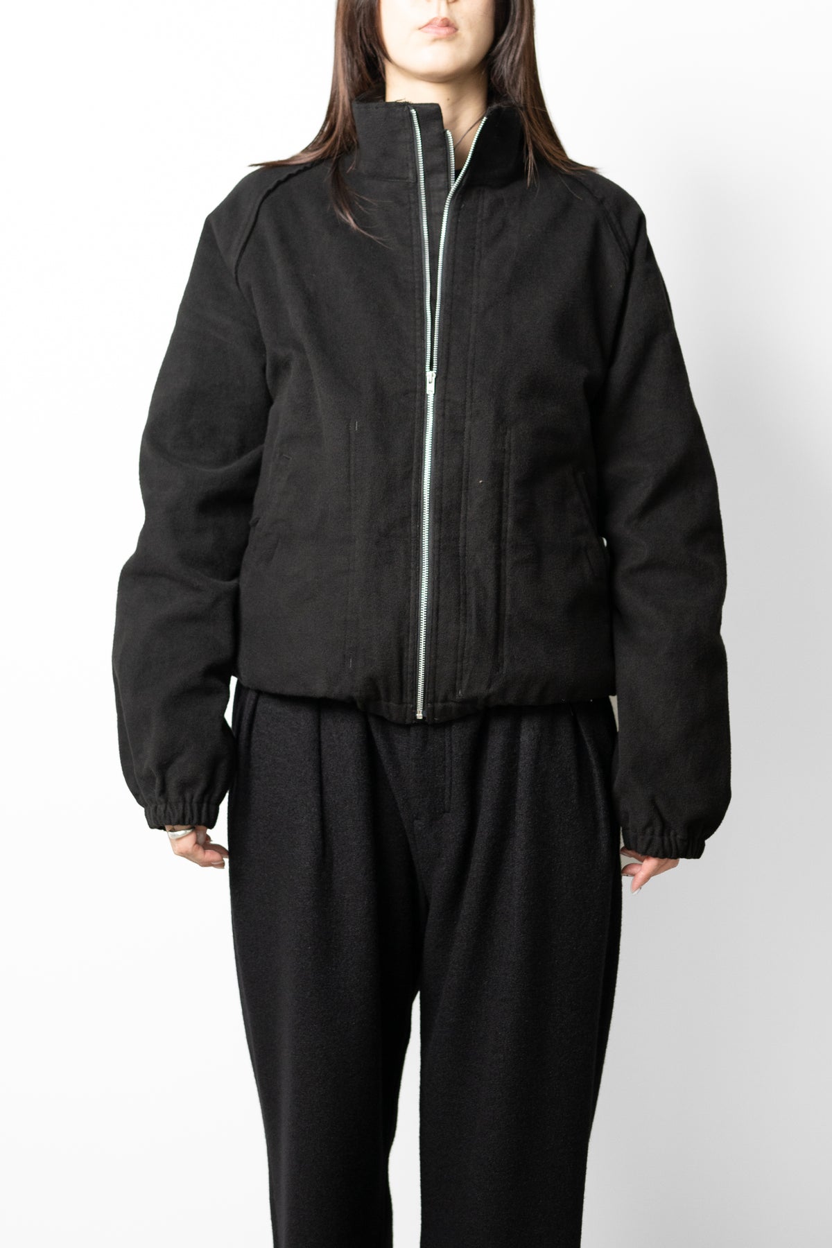 BIBLIOTHERK /  MOLESKIN ZIP SHORT BULOUSON "BLACK"