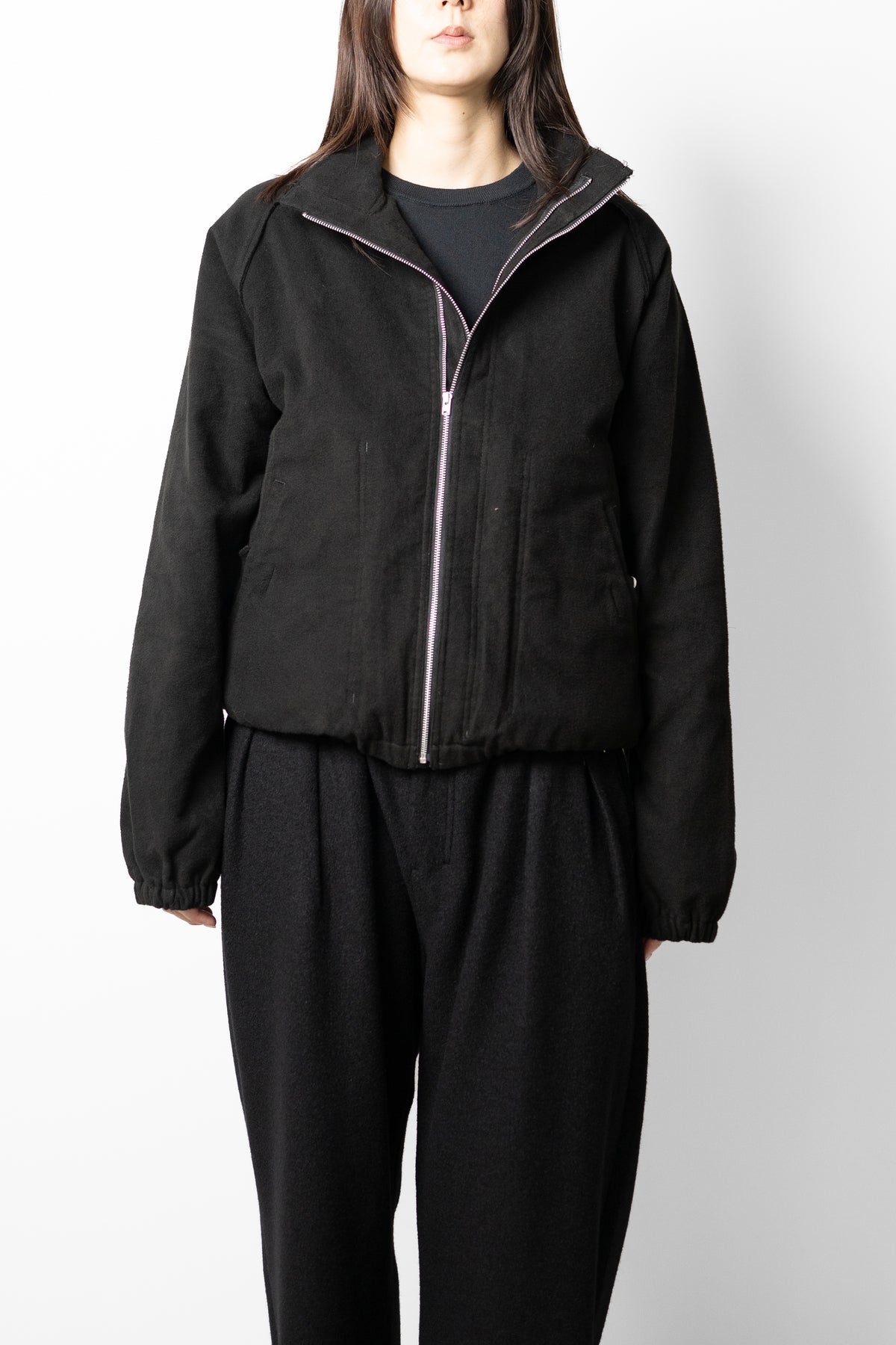 BIBLIOTHERK /  MOLESKIN ZIP SHORT BULOUSON "BLACK"