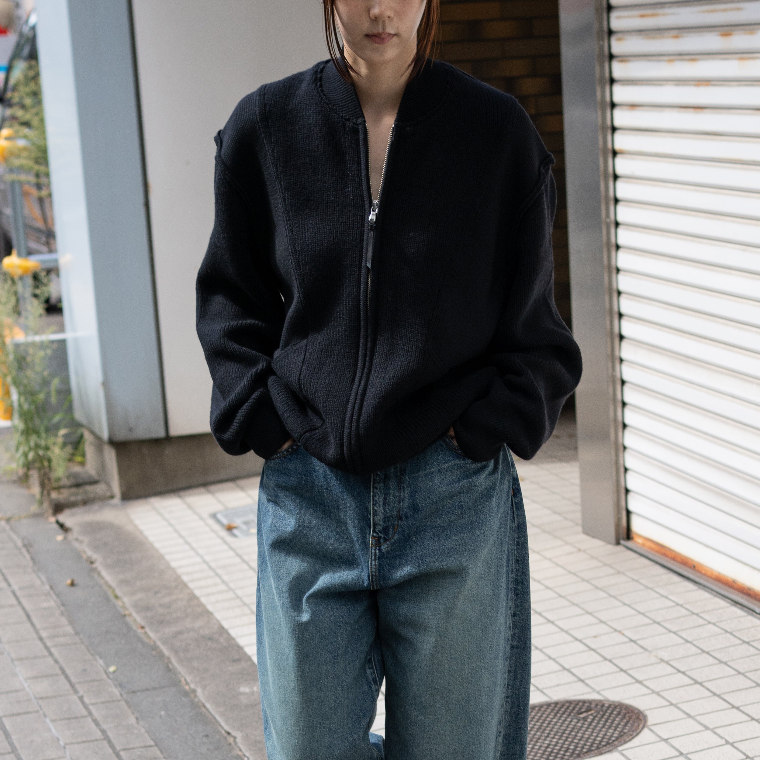 ANTHEM A(アンセムエー)/ BULKY WOOL KNIT ZIP BLOUSON 