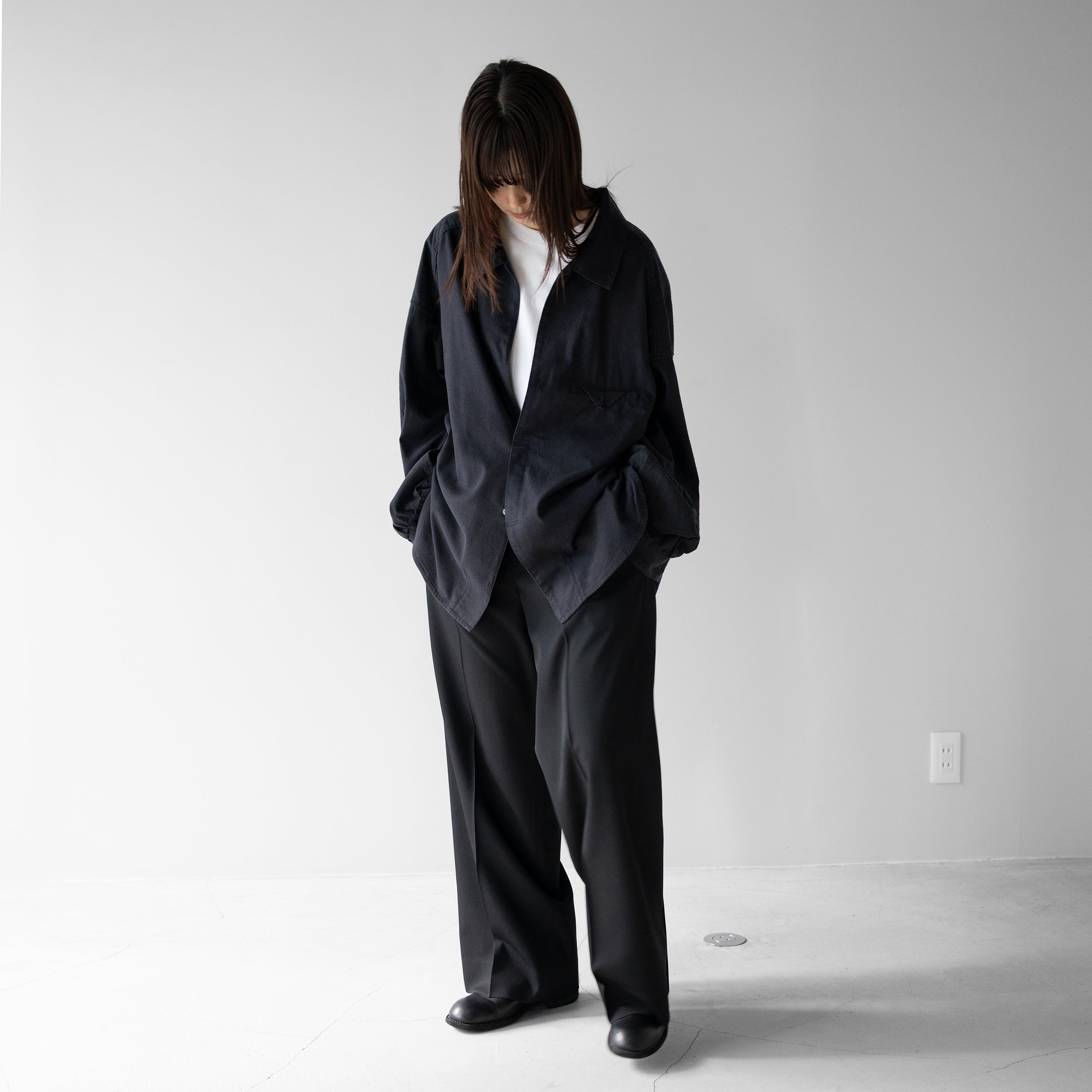 YOKE(ヨーク)/ 3pleated Wide-leg Trousers 