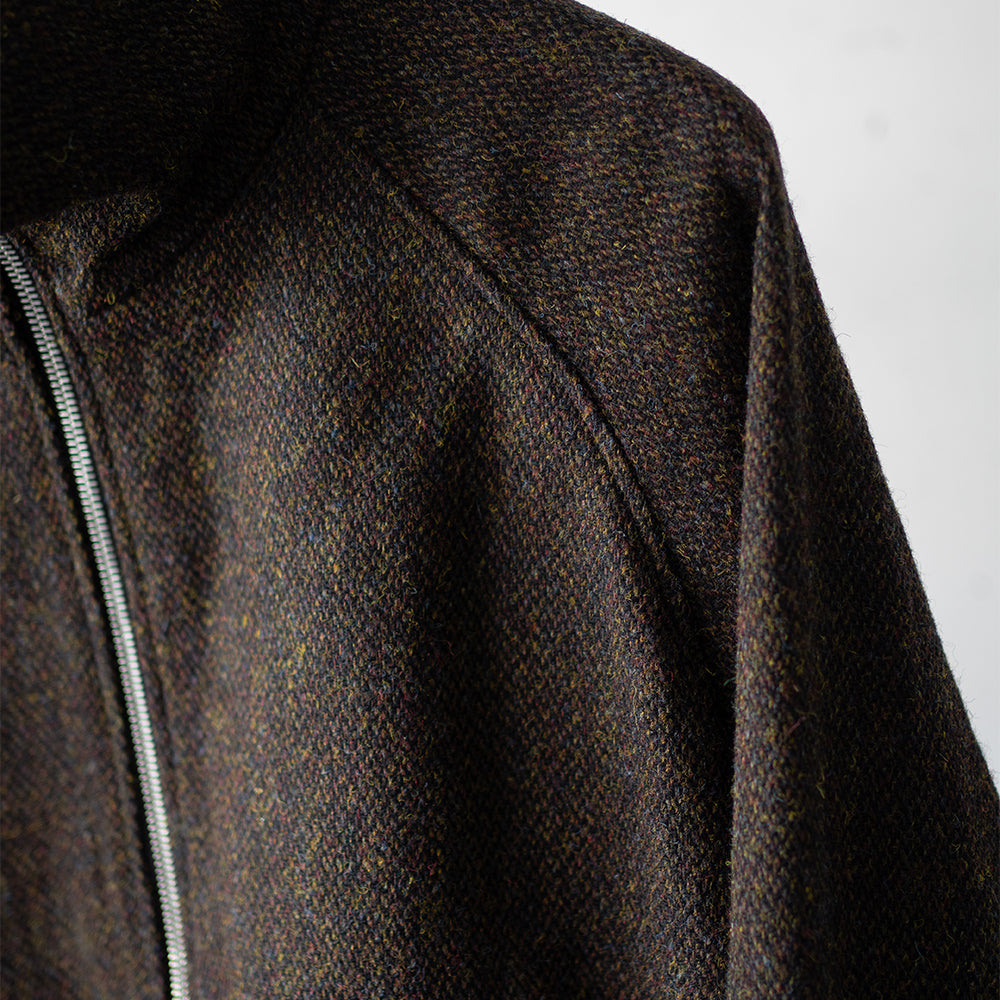 ssstein/ TWEED ZIP UP BLOUSON "DARK BROWN"