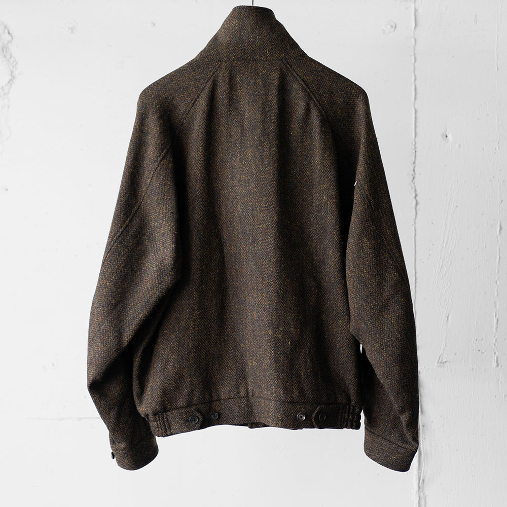 ssstein/ TWEED ZIP UP BLOUSON "DARK BROWN"