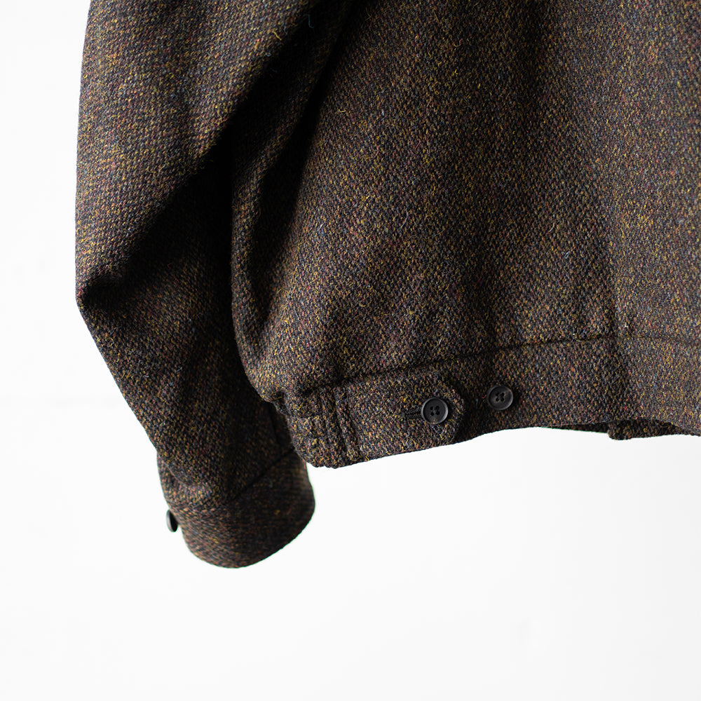 ssstein/ TWEED ZIP UP BLOUSON "DARK BROWN"