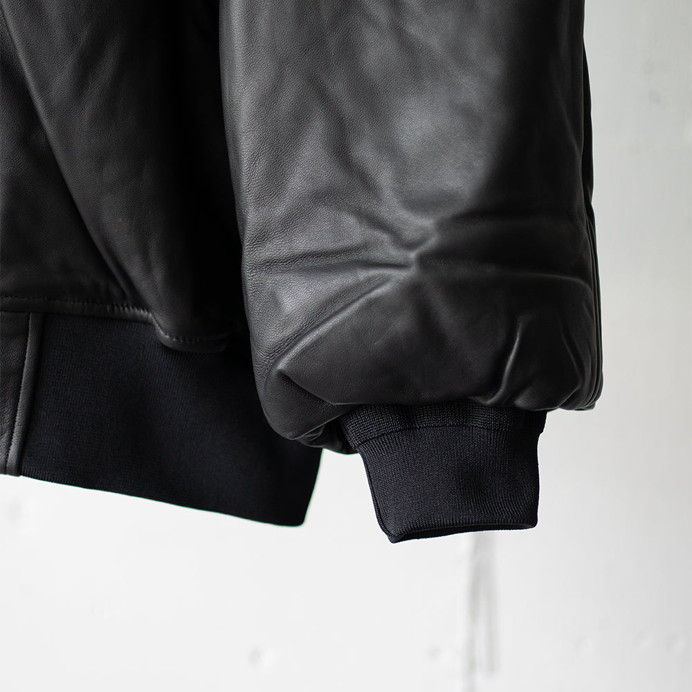 ssstein/ LEATHER FLIGHT JACKET "BLACK"