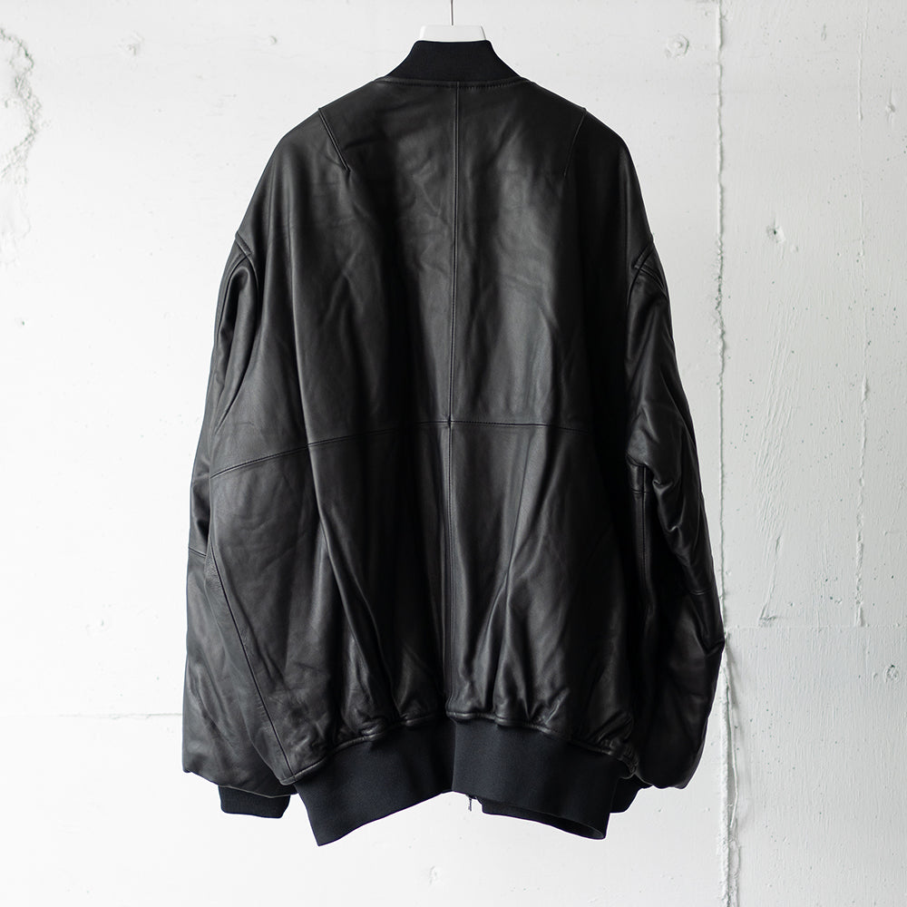 ssstein/ LEATHER FLIGHT JACKET "BLACK"