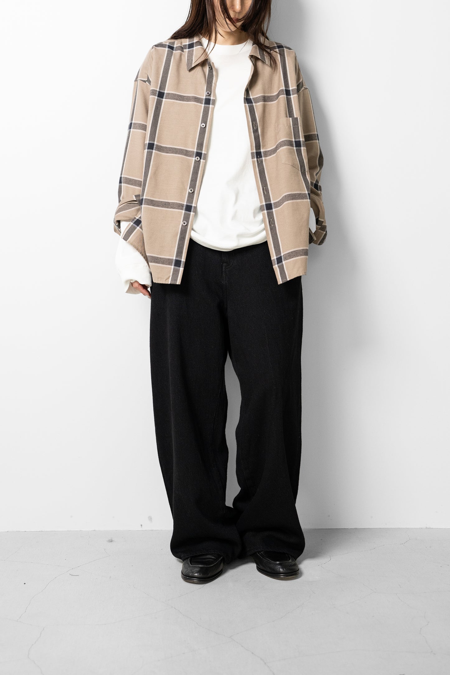 Afiit / CHECK SHIRT "BEIGE"