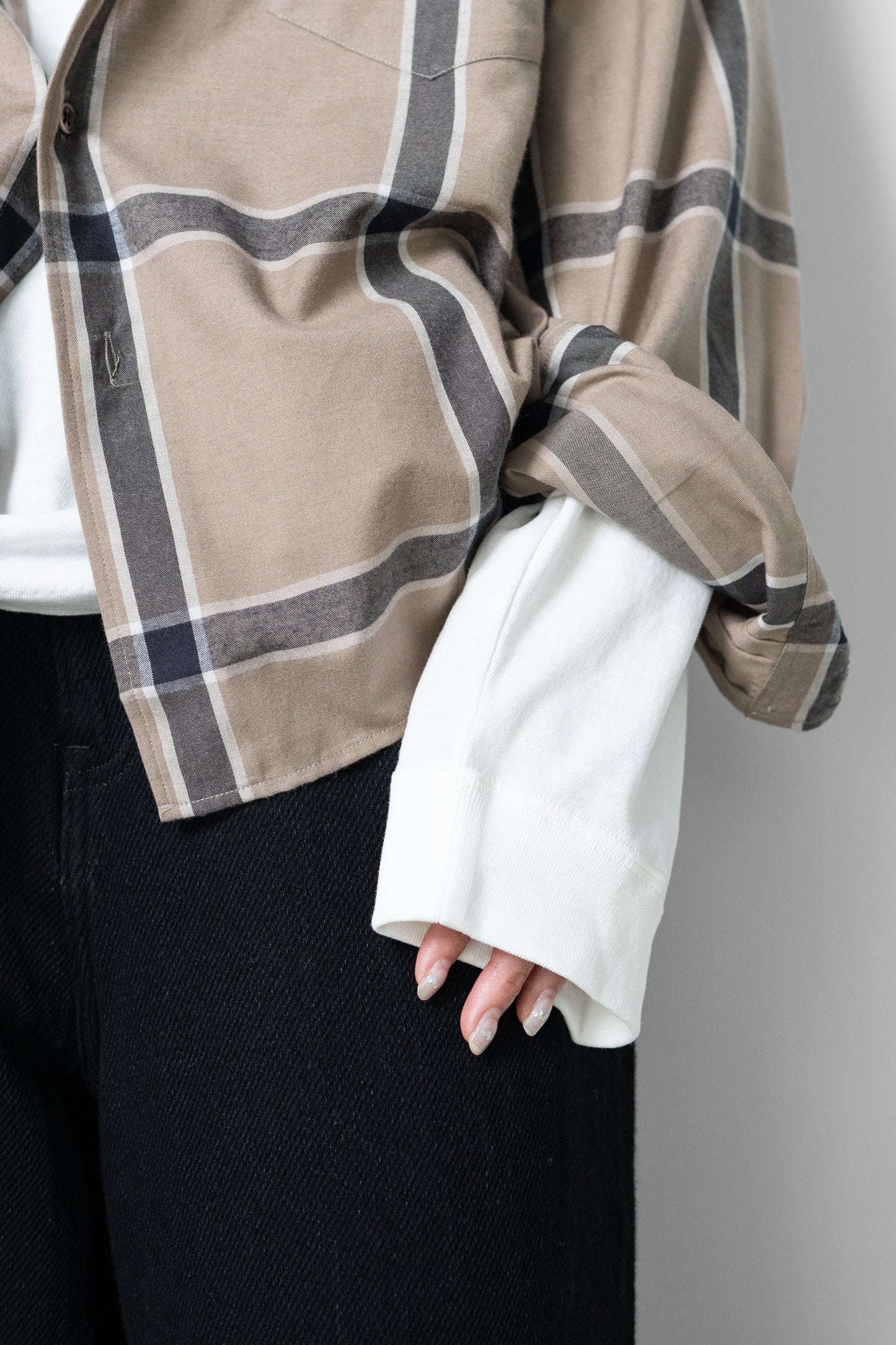 Afiit / CHECK SHIRT "BEIGE"