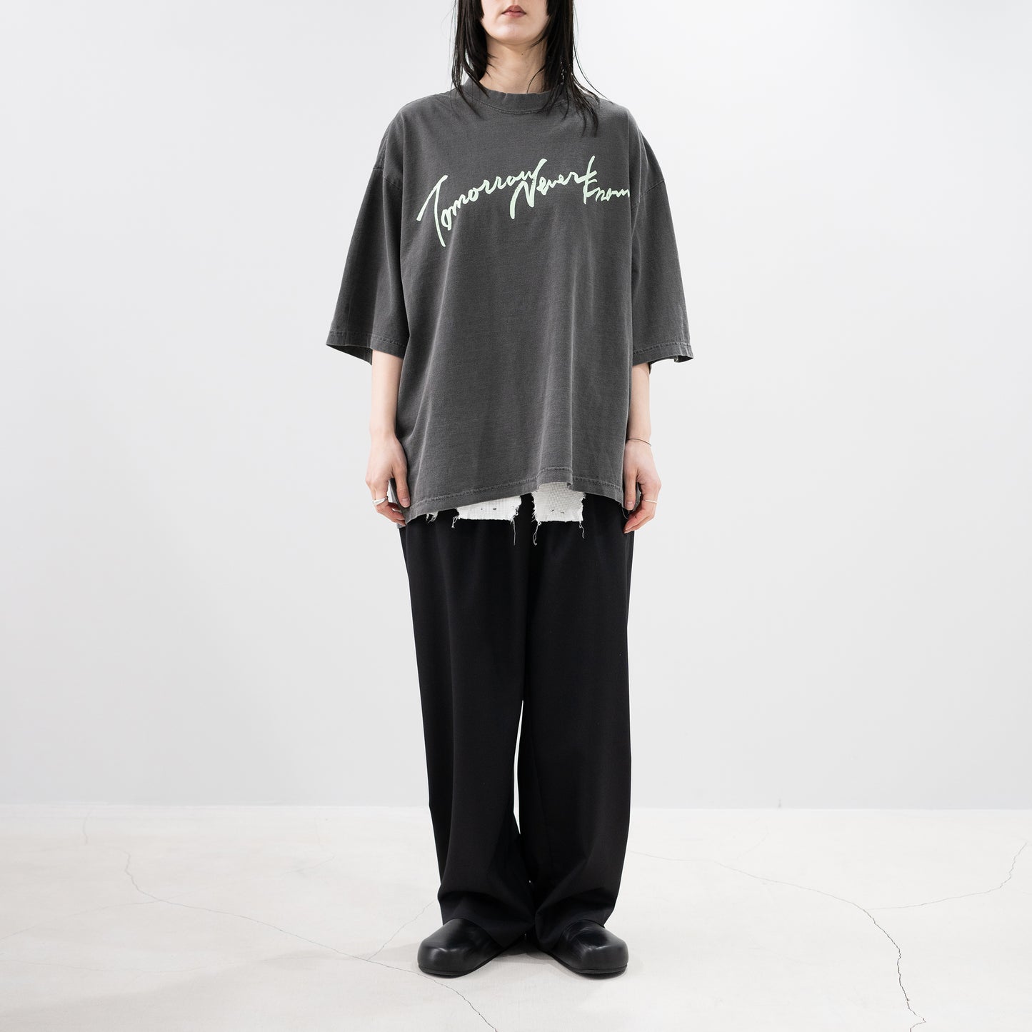 ESSAY/ PIGMENT DROPSHOULDER T-SHIRT "Tomorrow"