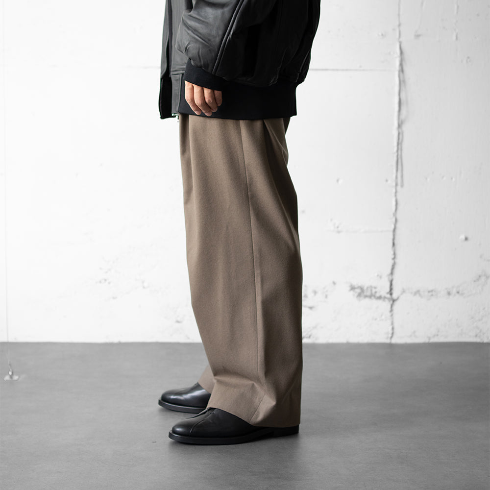 ssstein/ EASY WIDE TROUSERS "DARK BEIGE"